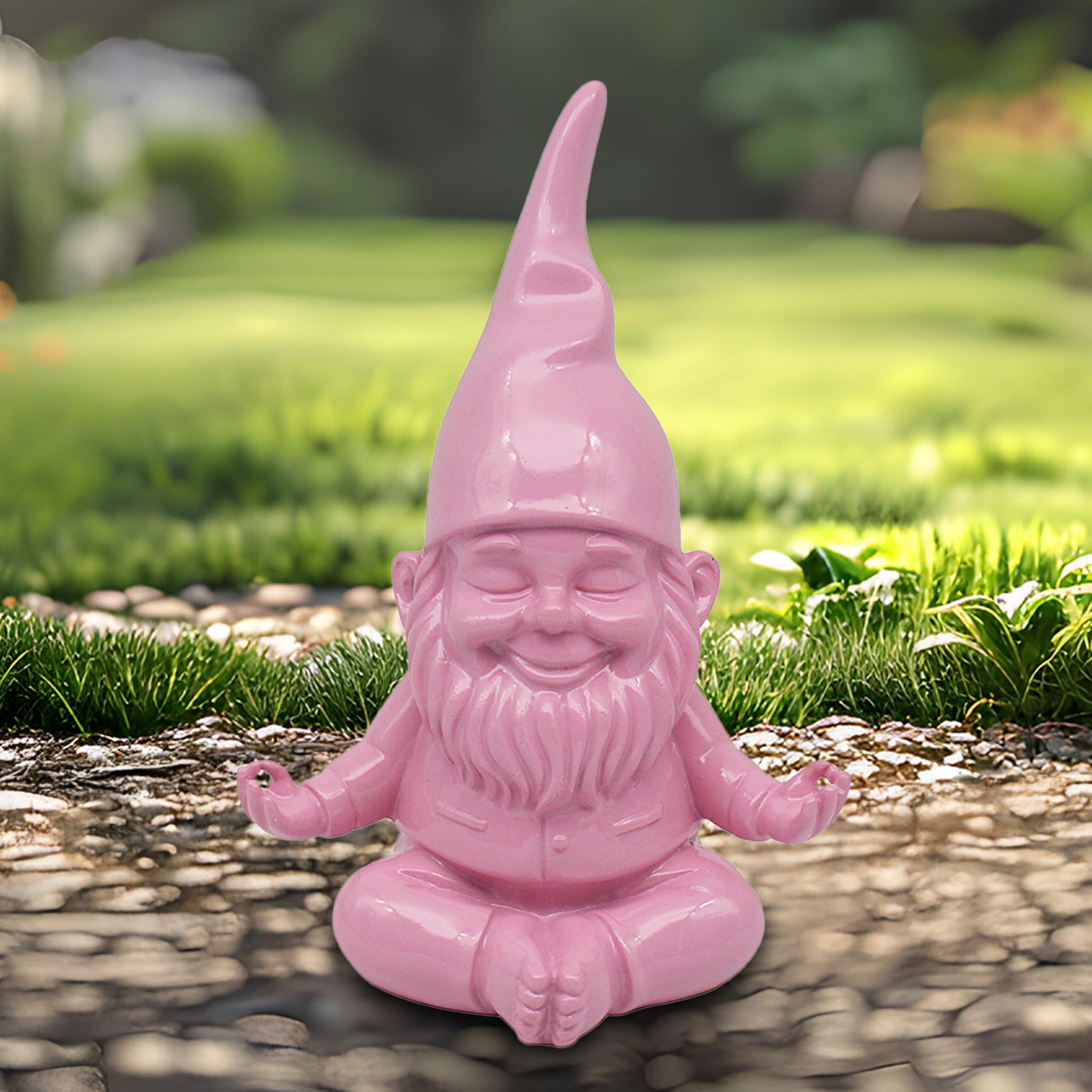 Lesser & Pavey Gnomes Home Decor Figurines & Ornaments For Home & Office | Decorative Home Accessories Statues For Indoor & Outdoor | Lovely Gifts for Women & Men Peace Hands Pink 20 Cm — view 25