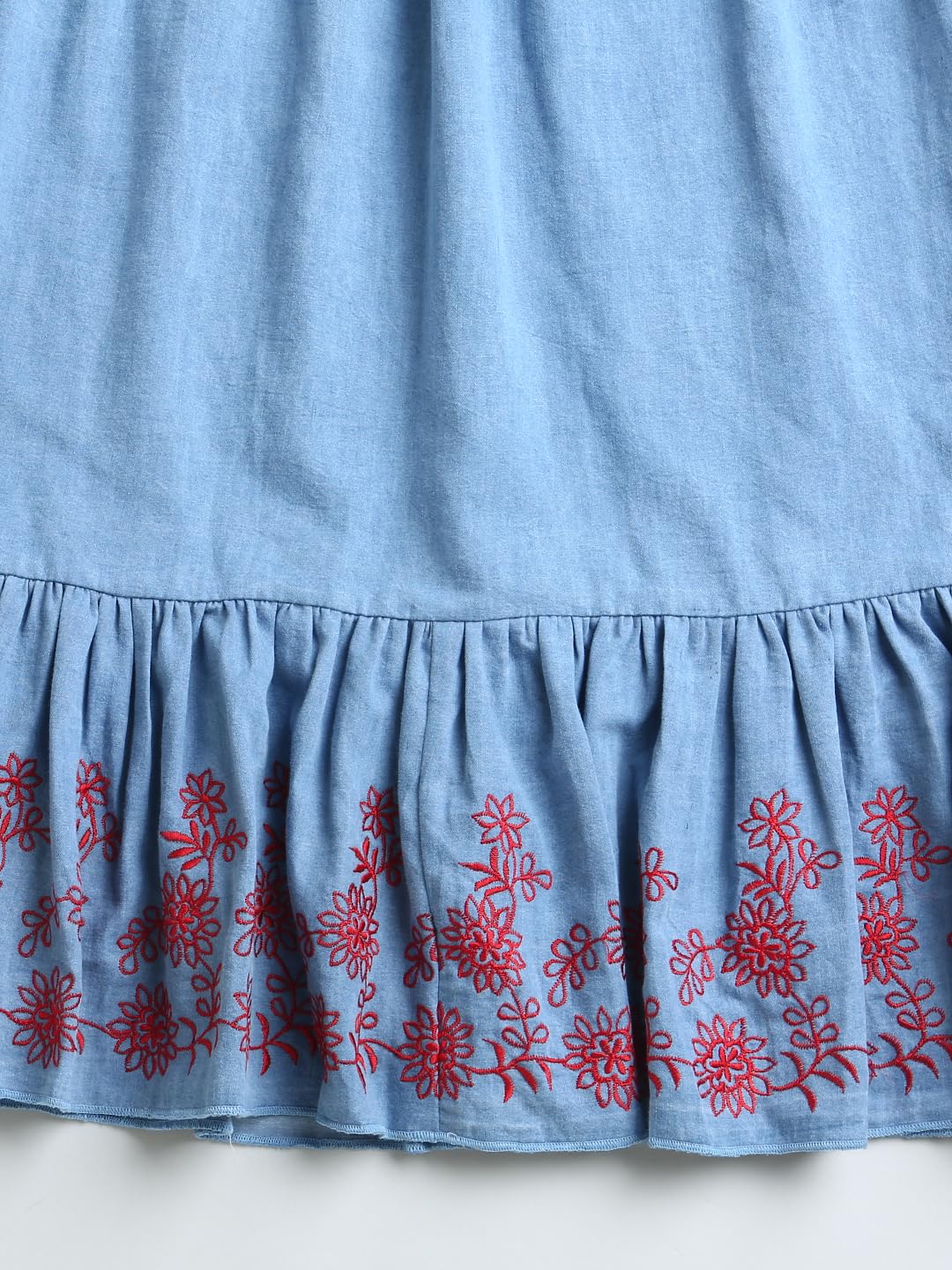 ZIP ZAP ZOOP Blue Sleeveless Bottom Embroidery Girls Summer Dress | 8-9 Years 2
