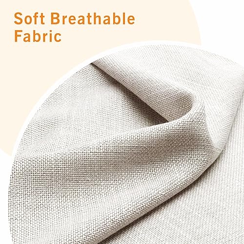 Miniatura 4 de Sofá modular para sala de estar, sofá beige de 3 plazas en forma de L de 78 pulgadas con otomana de almacenamiento, cómoda tela convertible sofá