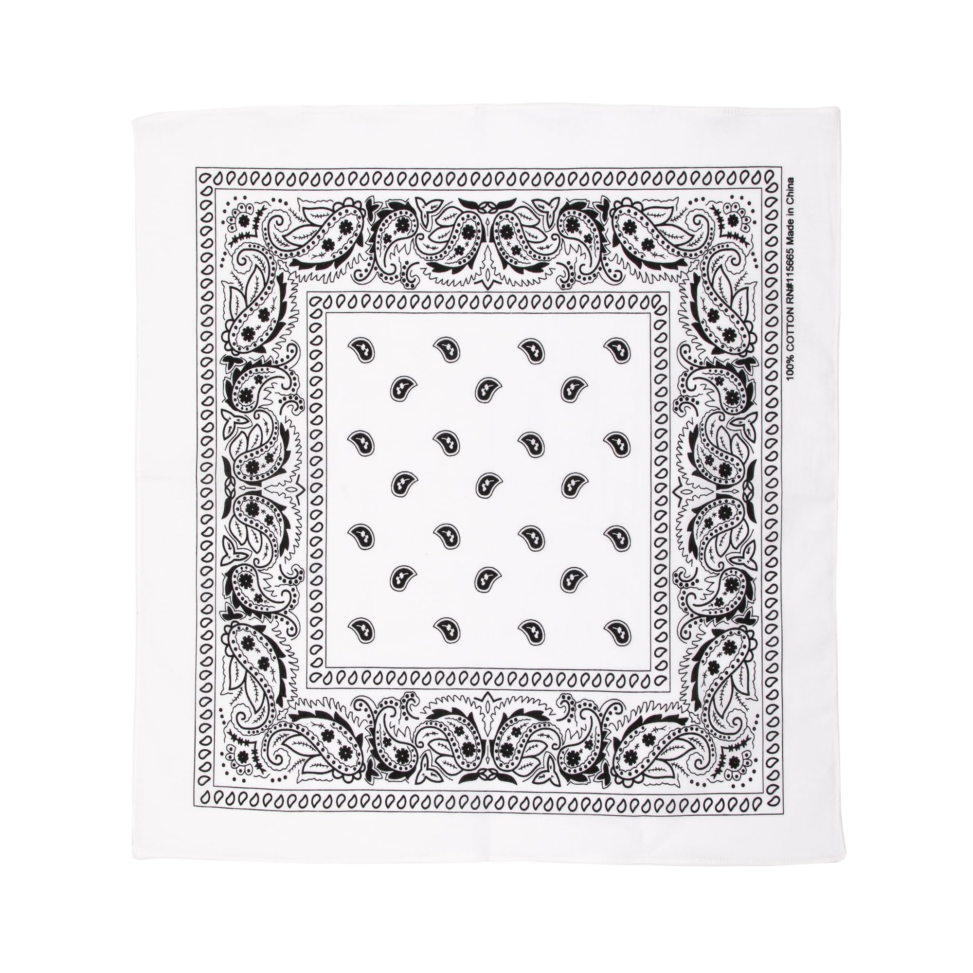 Bandana ligera de algodón multicolor de 22 x 22 pulgadas, paquete de 48, Multi colorido, Pañoleta talla única