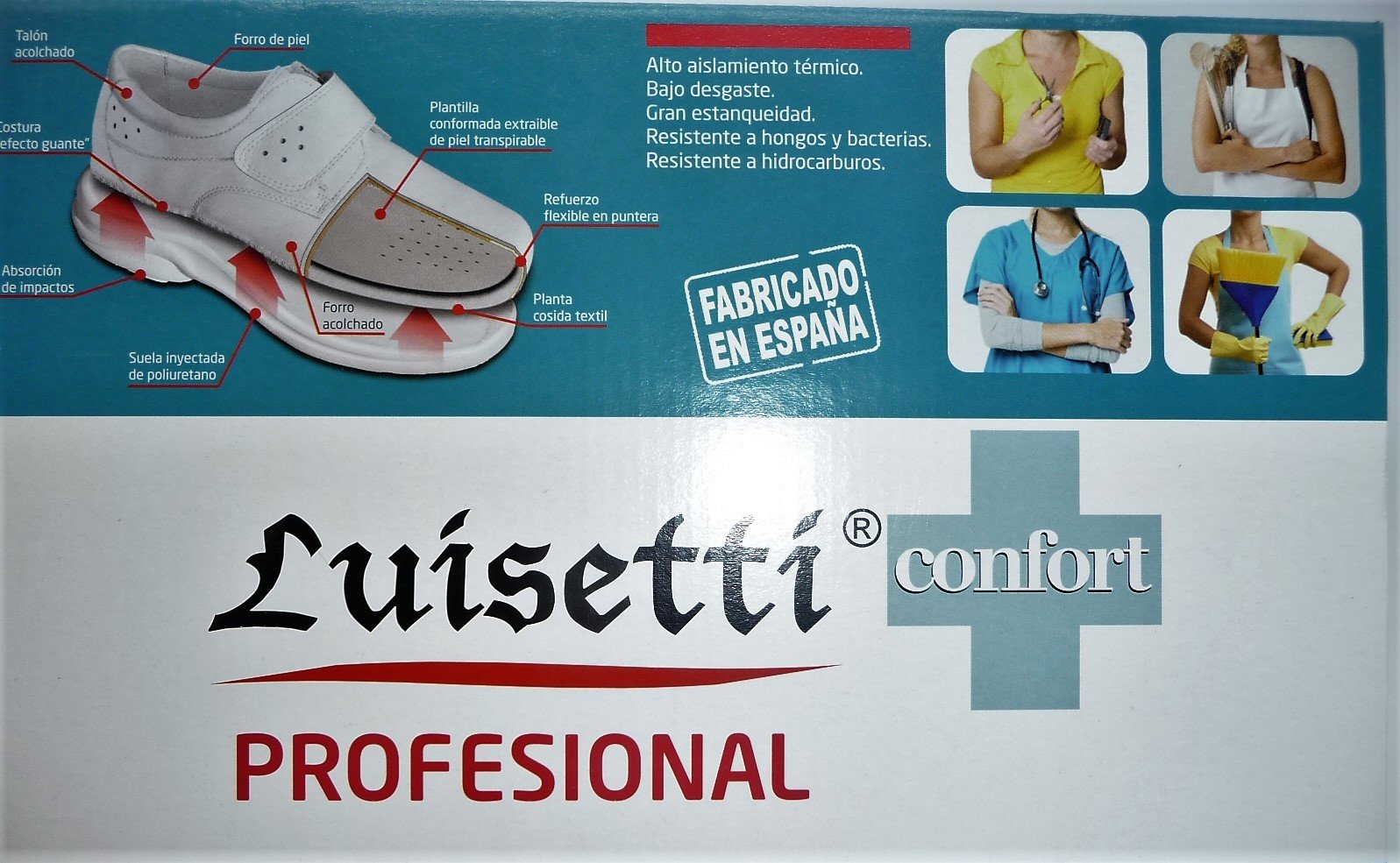 LUISETTI Berlin 0025 Zapato Sanitario Y HOSTELERIA Unisex-Adulto Negro