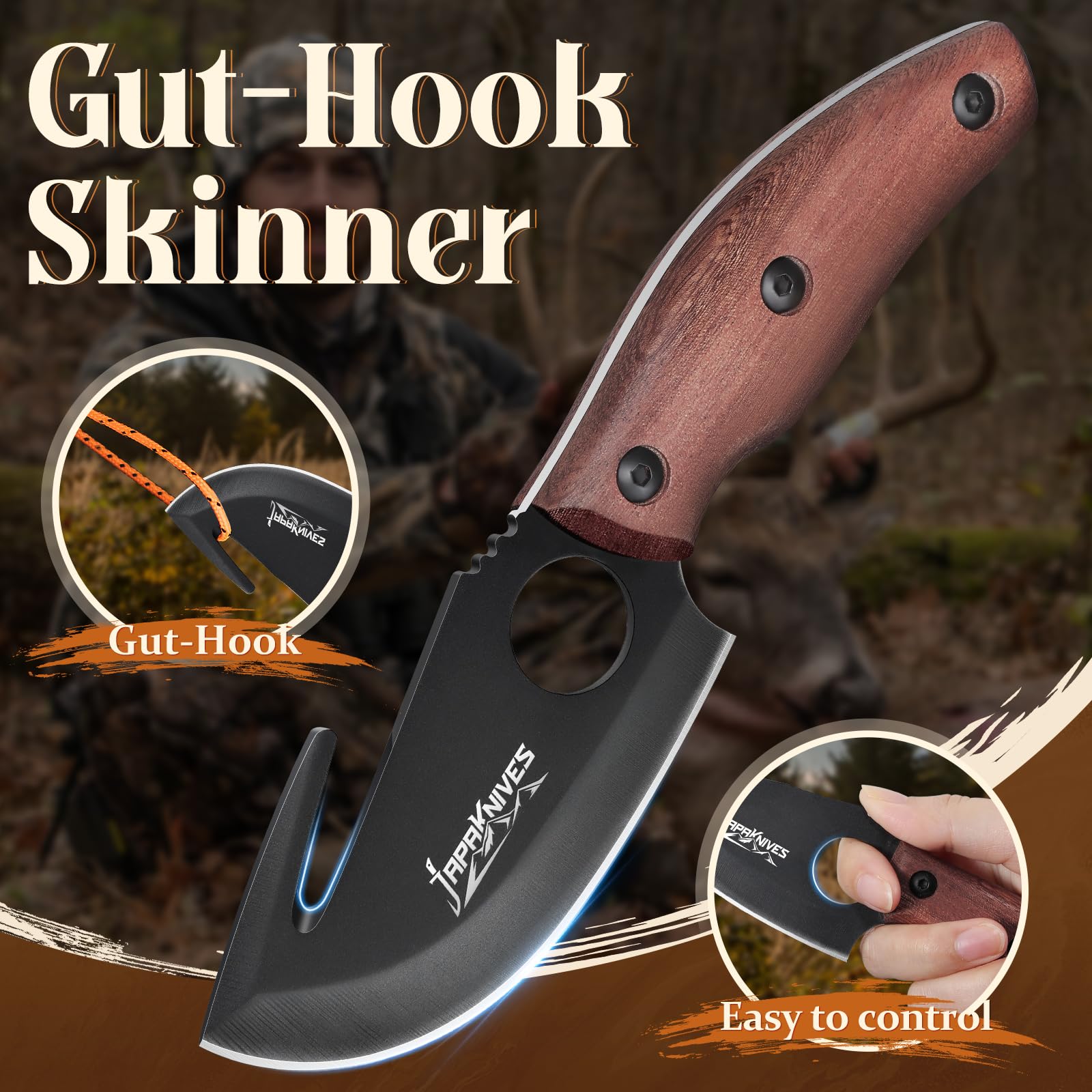Japaknives Survival Tanto Messer Jagdmesser Aufbrechmesser