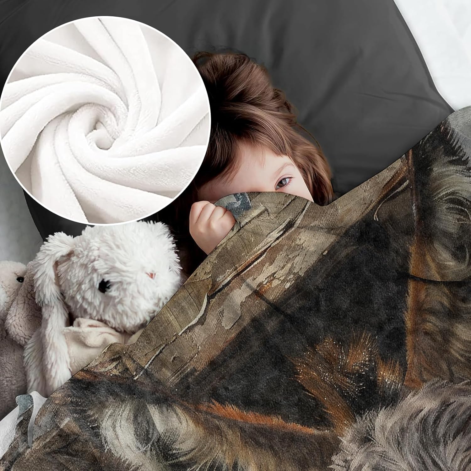 Donkey Blanket for Adults Kids, Flannel Donkey Blankets Gifts, Farmhouse Donkey Throw Blanket for Sofa Couch Bed Living Room Soft Warm Cozy Donkey Decor 60" x 50" - Image 7