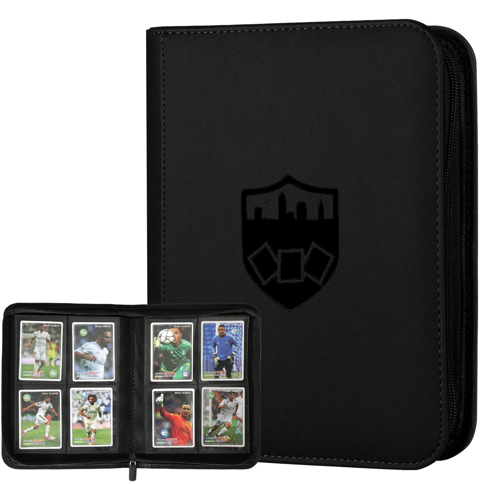 Trading Card Binder 4 Pocket, GERMUN PU Cover Card
