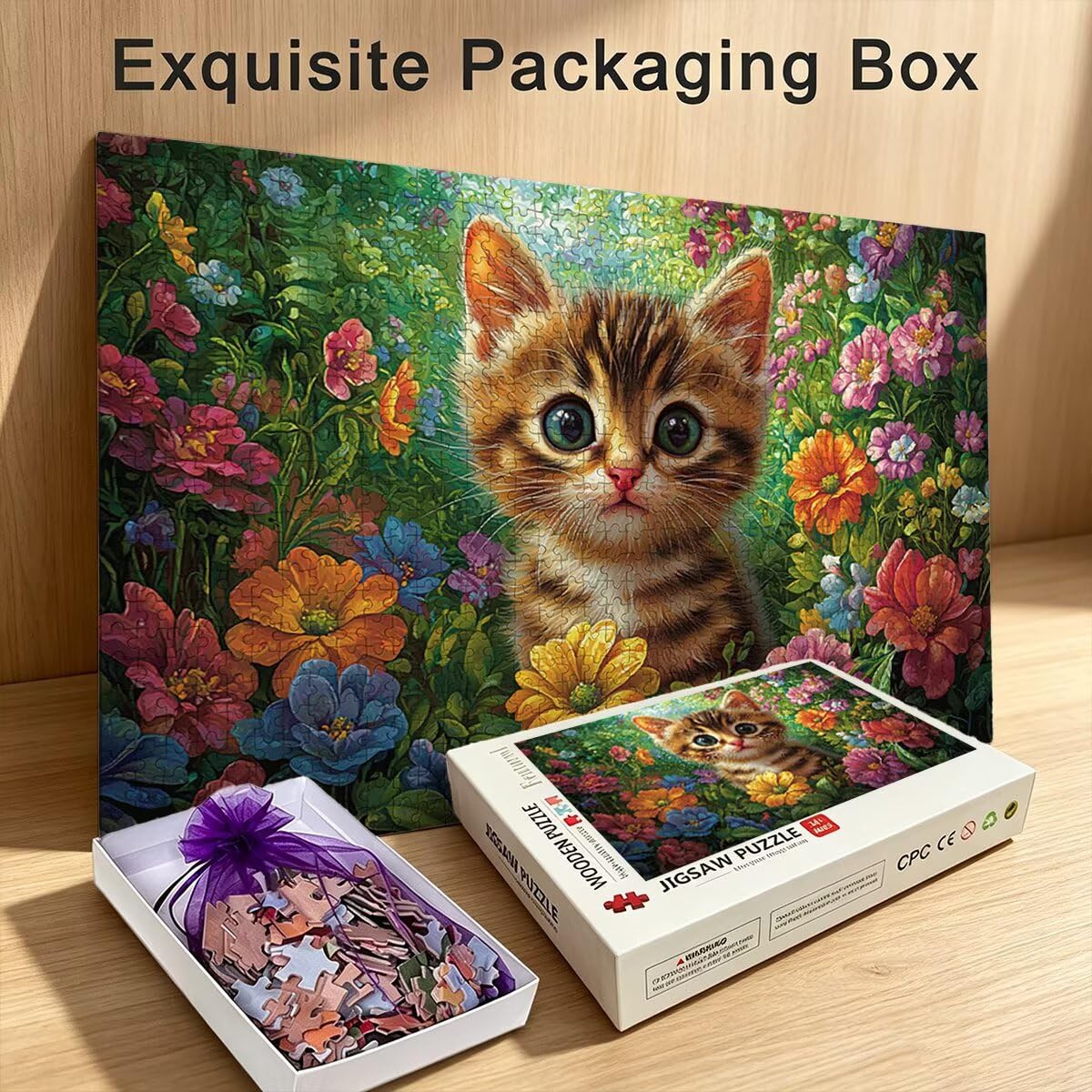 Puzzle 1000 Pezzi, Puzzle Gatto, Legno Pezzi, Regalo Donna Uomo -11621