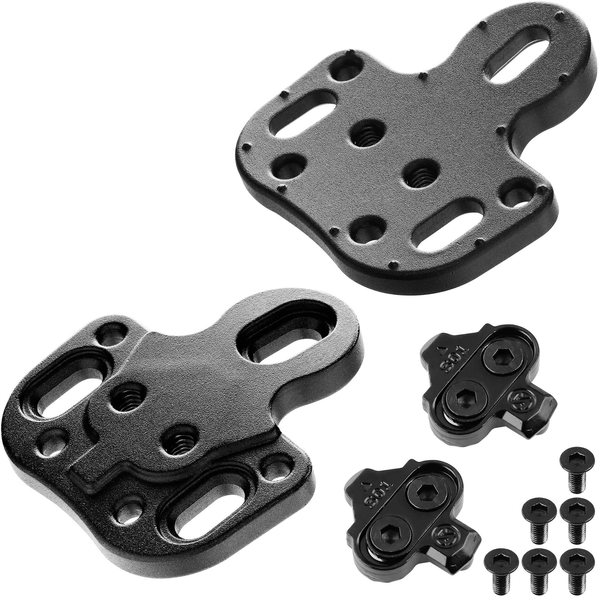 CyclingDeal Bicycle Shoes Cleats Adapters - Using MTB Type SPD Cleats on Road or Indoor Bike Shoes with 3 Holes - Compatible with Shimano SPD Crankbrother - Converting Adapters