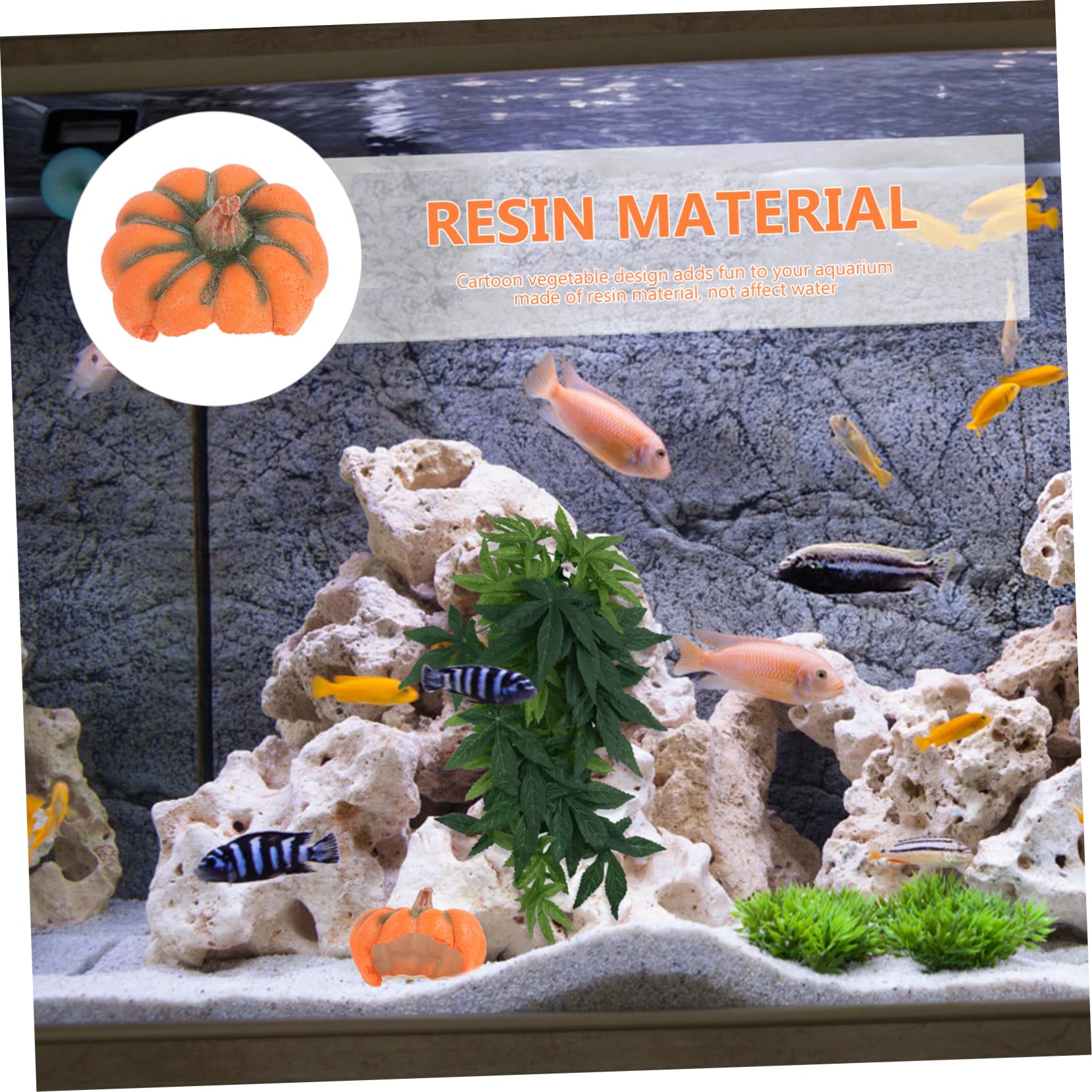 OUNONA 3 Stück Kürbis Versteckhaus Schreibtisch Aquarium Aquarium Versteck Unterschlupf Sicheres Kürbis Versteckhöhle Zuchthöhle Unterschlupf Für