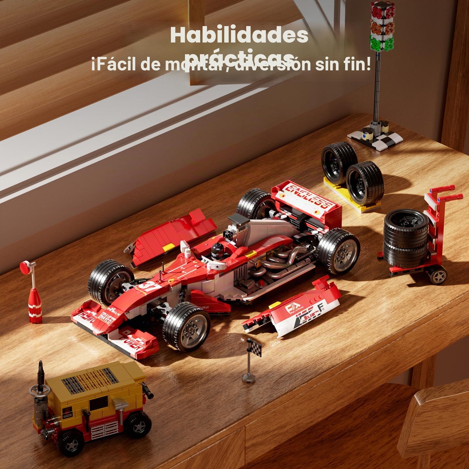 Mould King 10035 Colección del Campeón De Velocidad De Bloques De Construcción De Automóviles Deportivos con Clip De Carreras, Coches De Juguete para Fanáticos Adultos (1603 Piezas)