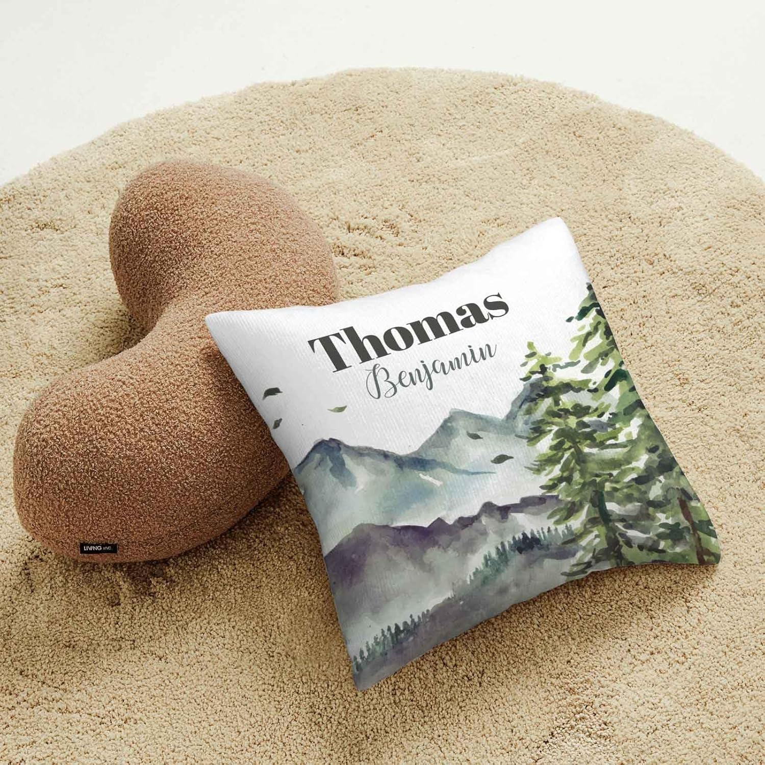 Custom Baby Crib Bedding Sets, 3 Mountain and Tree Piece Personalized Name Baby Bedding Set, Soft Blanket, Fitted Sheet, Pillowcase for Infant Newborn Nursery Bedding Gift for Boys Girls