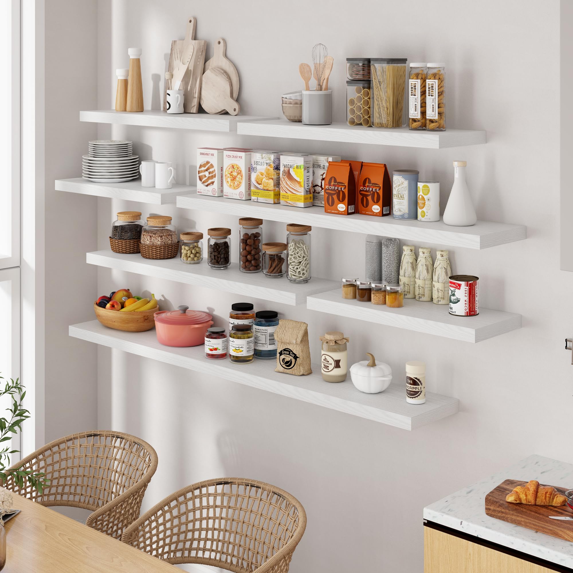 Amazon.com: Fun Memories 72 Inch Floating Shelves for Wall, 72x9.3