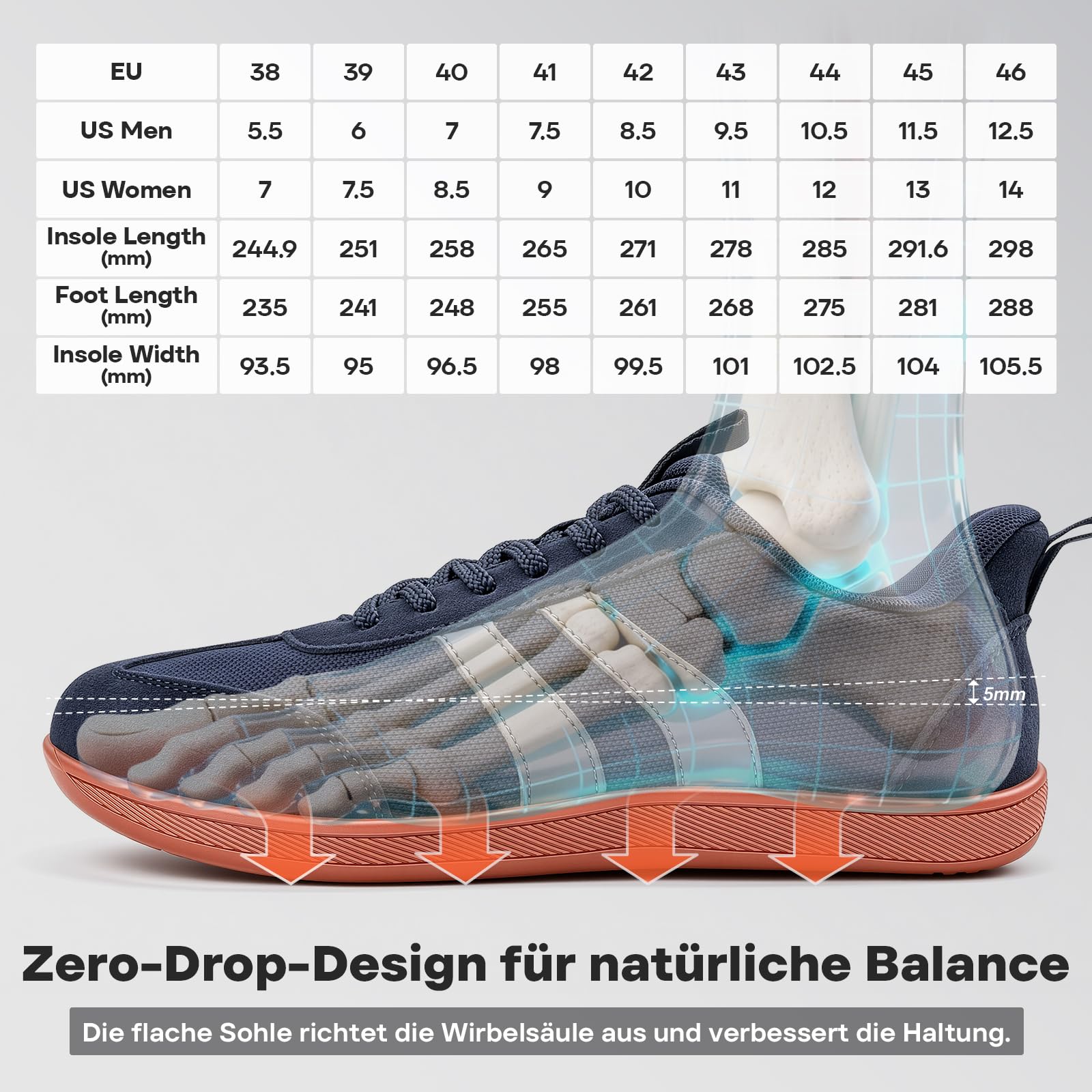 Sosenfer Barefoot Shoes Men - Wide Toe Box Minimalist Sneakers, Hands Free Slip On Zero Drop Cross Trainer, Premium Suede Leather, Non-Slip Lightweight Trail Running Walking Gym