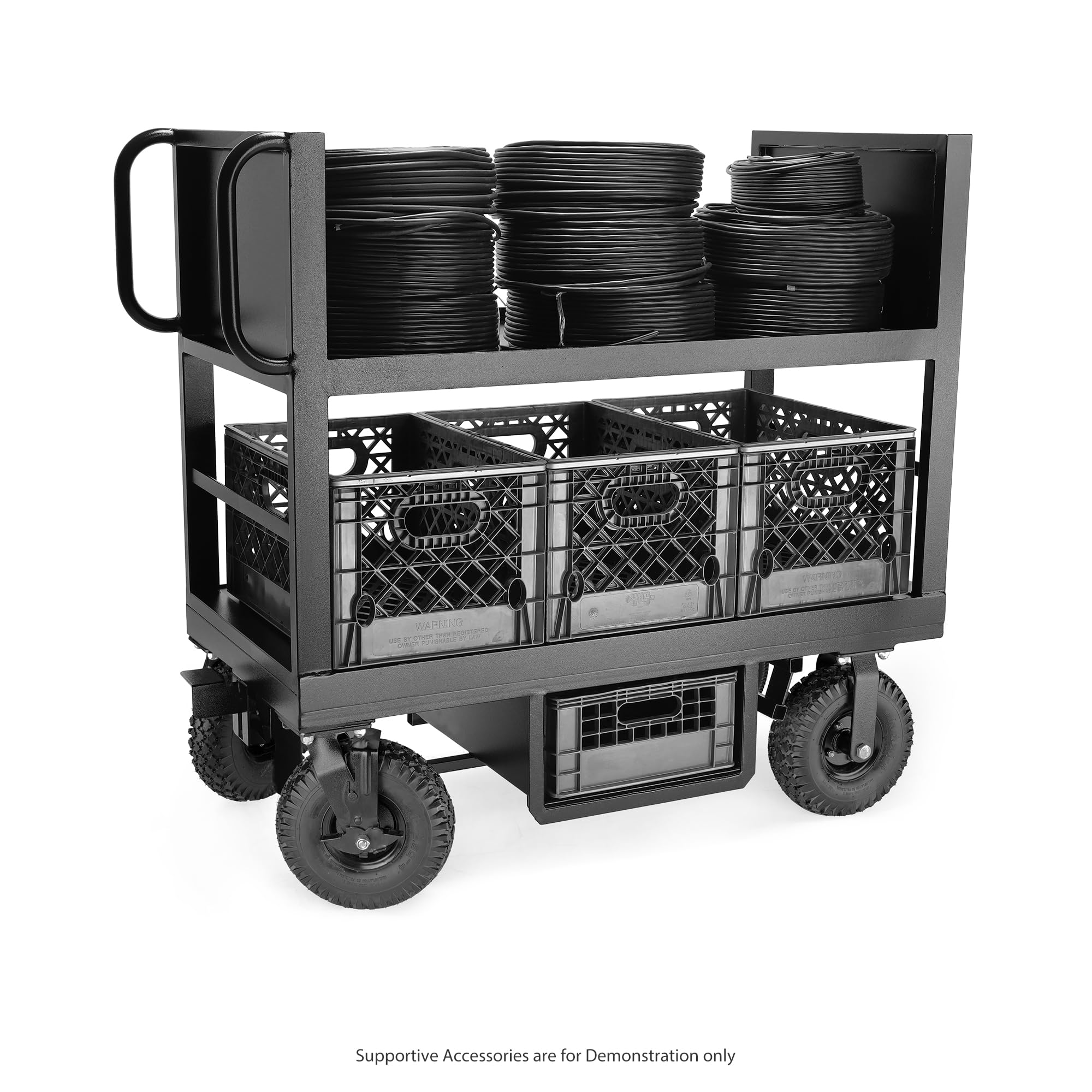 Proaim Vanguard Carro Micro distribución de Cables Cine y Estudio | Soporta hasta 450 kg con almacenamiento para cables, balastos, cajas y equipos de producción en rodaje.