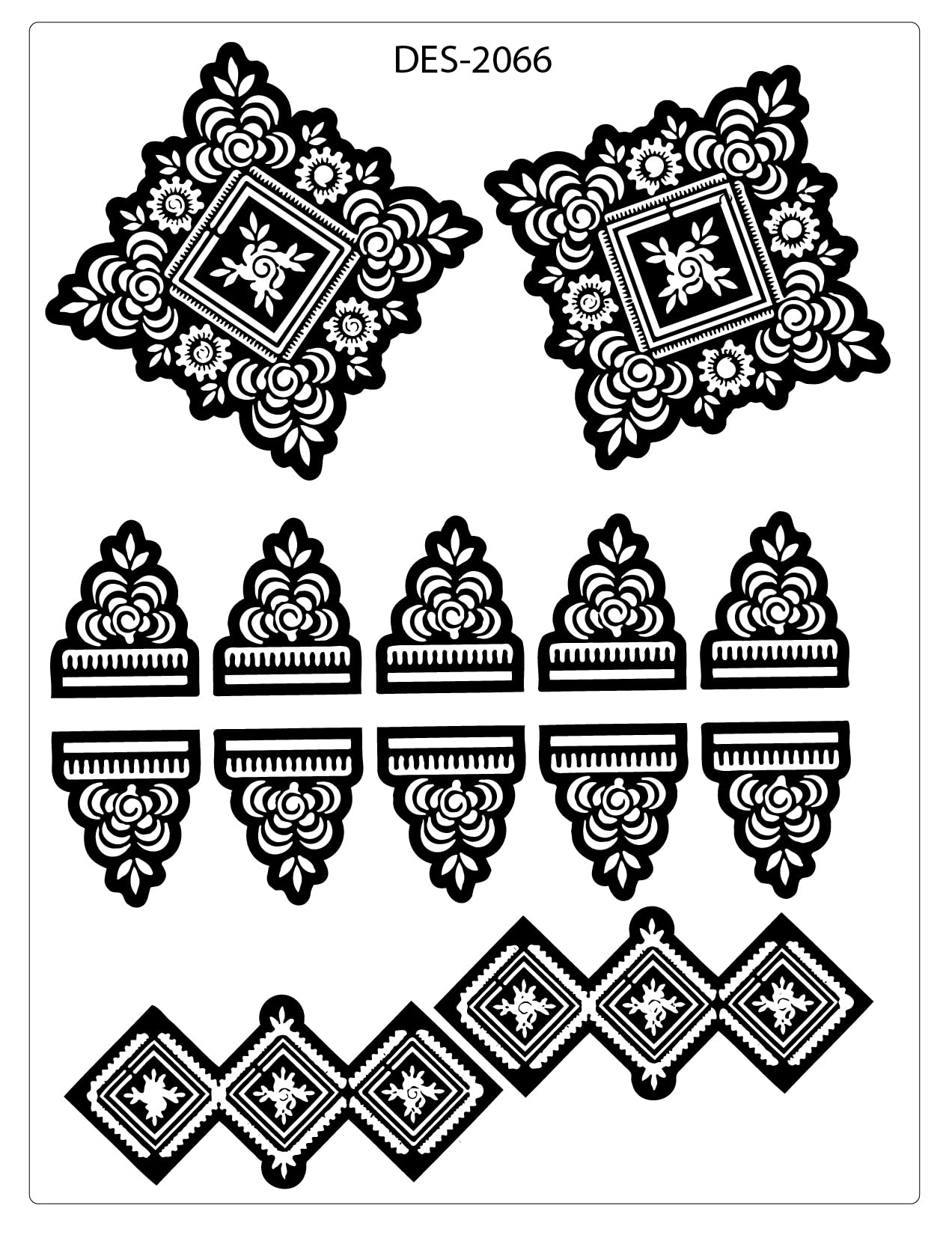 Ivana's Premium Arabic Design Mehndi Stencil Sticker 3 Layer Stylish and Trendy Beautifull Floral Type Mandala Design Henna Stencil Sticker (Temperary Tattoo) for Girls, Women and Kids (Comes for Two Hands)- DES-2066-image-19