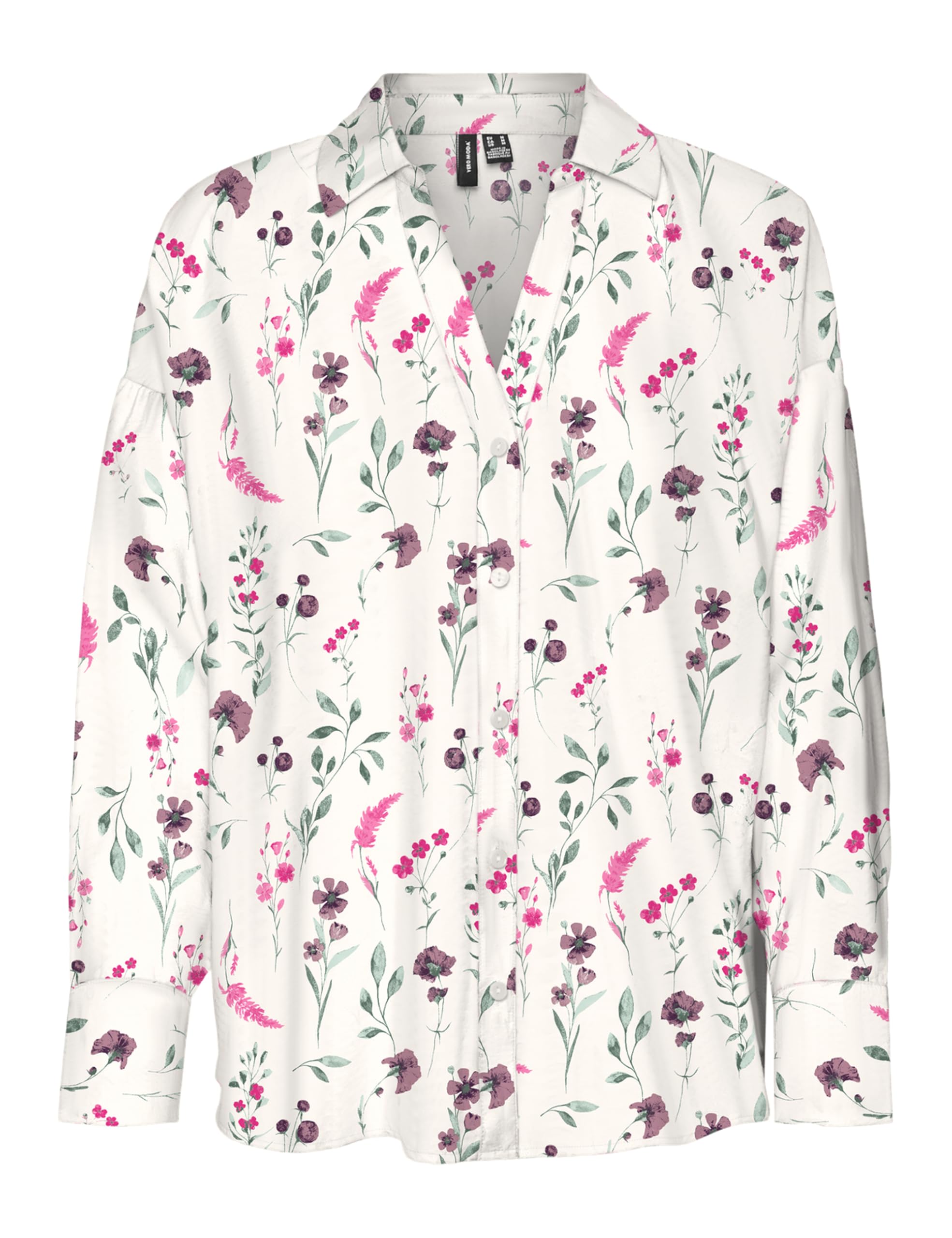 VERO MODA Vmjosie LS Wvn Ga Camicia Oversize A Maniche Lunghe Donna, Taglio Ampio, Polsini Con Bottone