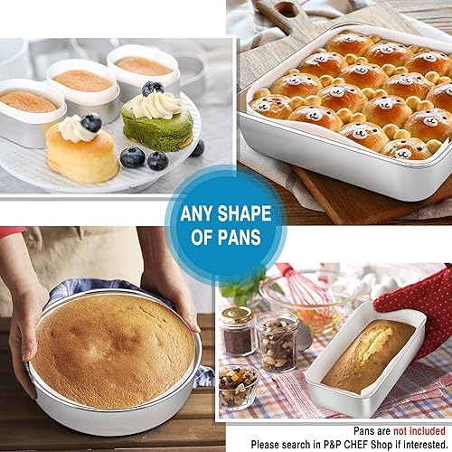 Miniatura 4 de P&P CHEF - Rollo de papel pergamino para hornear, paquete de 2, 1.85 pulgadas x 111.5 pies, revestimiento lateral blanco antiadherente para