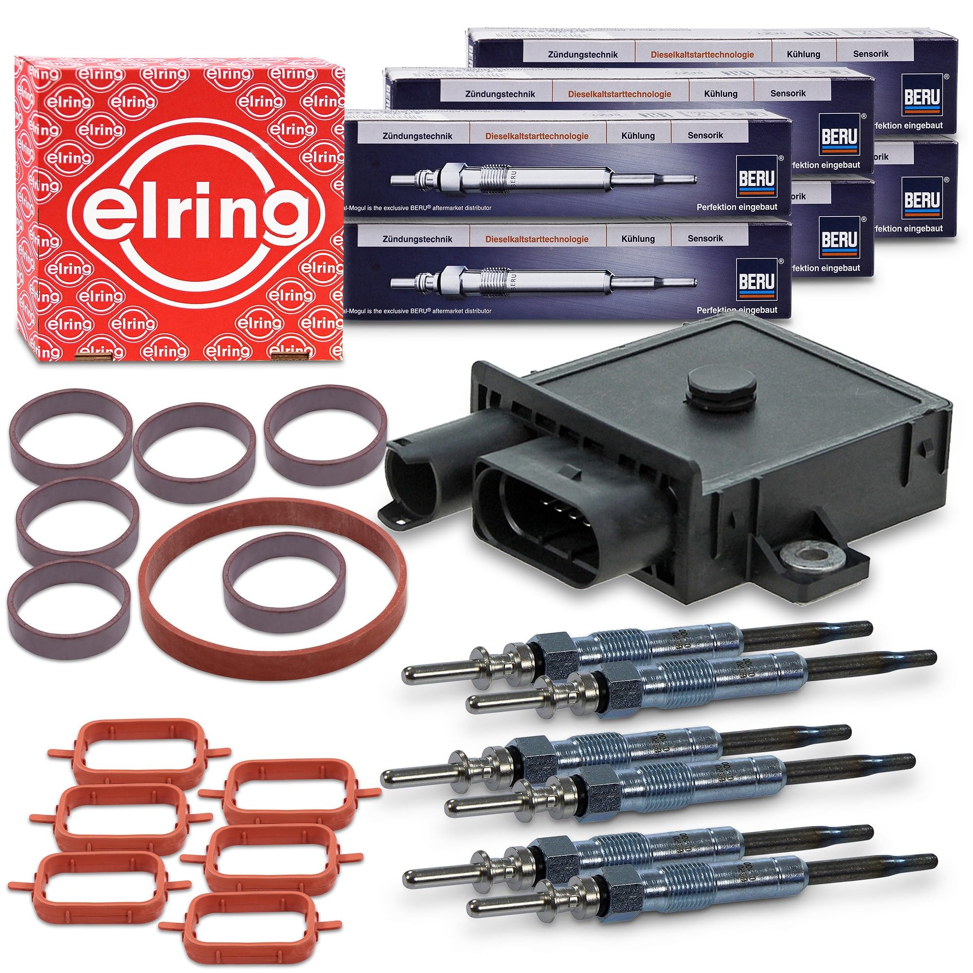 Set composto da 6x Candeletta, 1x Kit guarnizioni, Collettore aspirazione, 1x Centralina, Tempo incandescenza 40637633 Compatibile con: BMW 3, 3, 3 Cabriolet, 3 Cabriolet, 3 Coupe, 3 Coupe