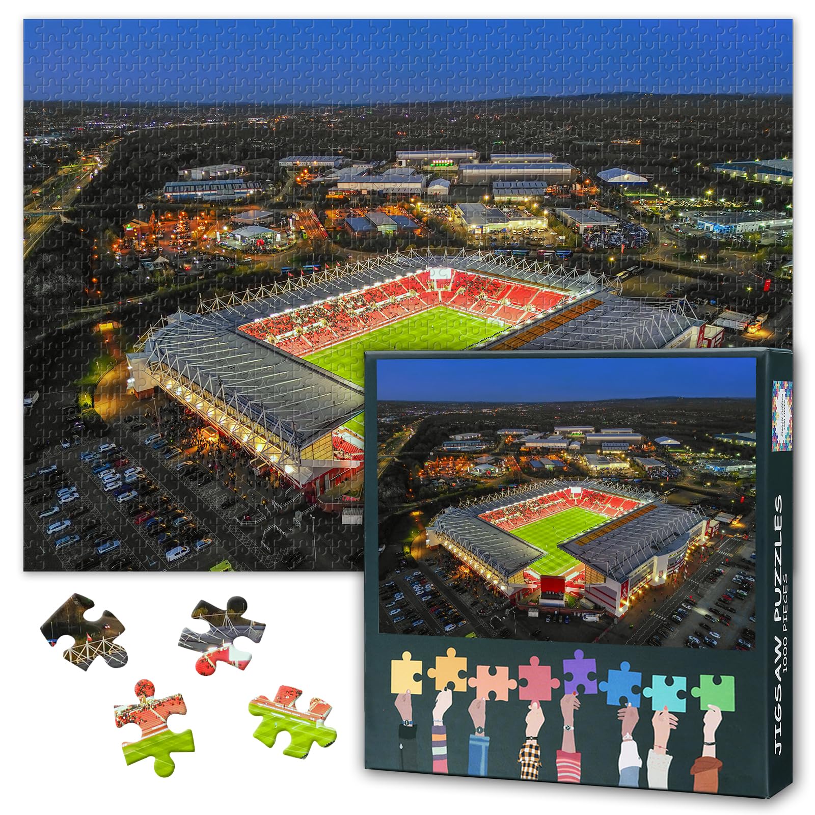 Stoke City Football Club Puzzles-1000 Piece Jigsaw Puzzle for Adults Educational Games Football Stadium Jigsaw Puzzles-Finished Size 50x70cm — image 1