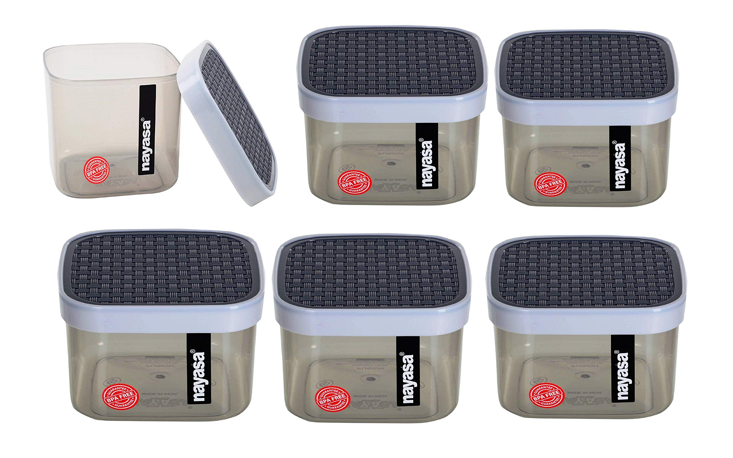 Nayasa Plastic Fusion Containers 550Ml, Set Of 6, Grey, (Np3119_Grey), Blue-Green (B07HVSFGD9) Amazon Price History, Amazon Price Tracker