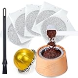 Easy-Seal Coffee Capsule Refill Kit for Nespresso Vertuoline with a Brush, Scoop, Reusable Capsule Holder, and 50Pcs Premium Aluminum Foil Seals Lids