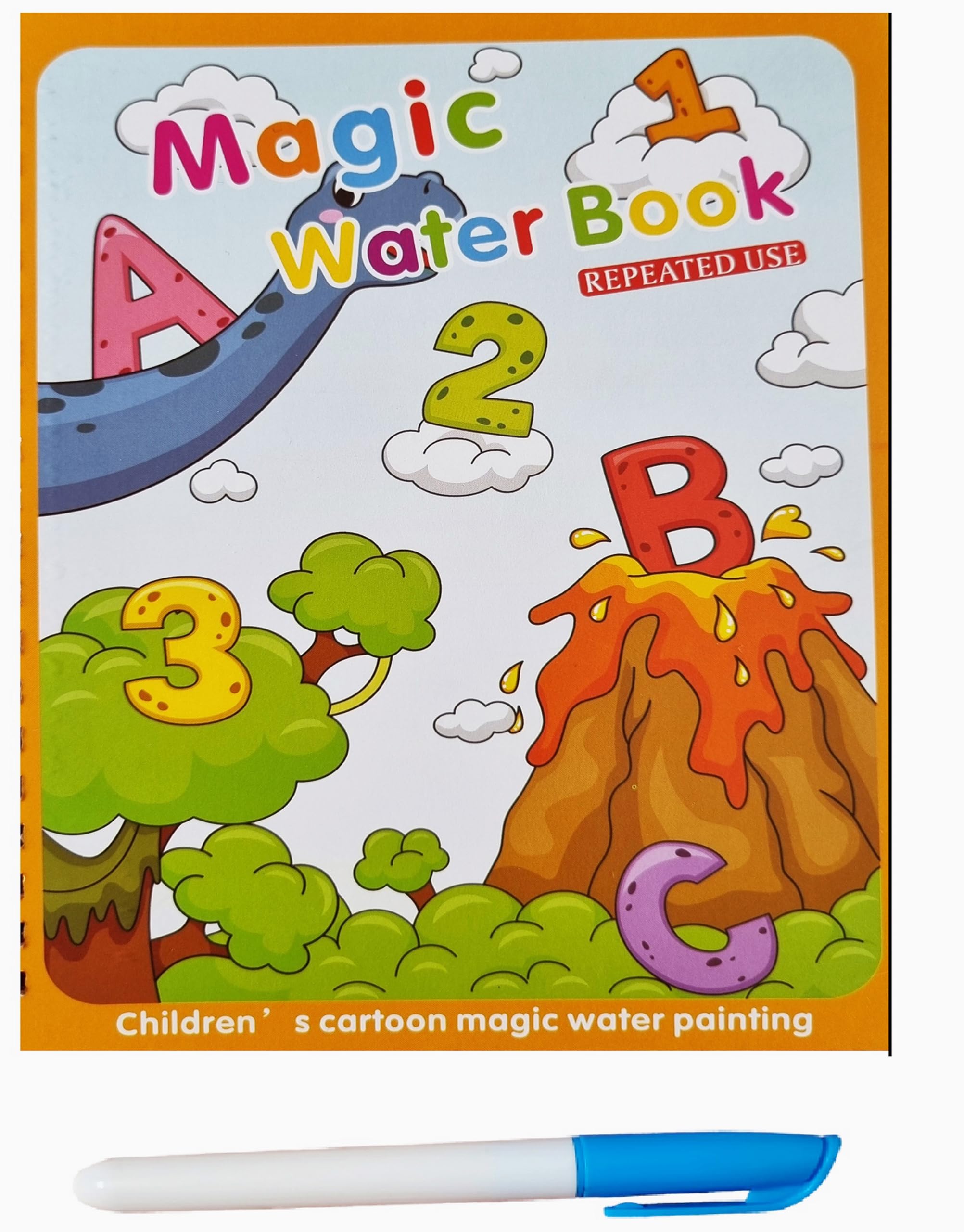Smartonic Magic Water Book for Kids 2-5 Years Colouring Book | Reusable Activity Book for Kids, Drawing Book and Pen |Coloring Doodle Board Games for Kids, Educational Toy for Kids (8 Pages) (B0D391GNRN) Amazon Price History, Amazon Price Tracker