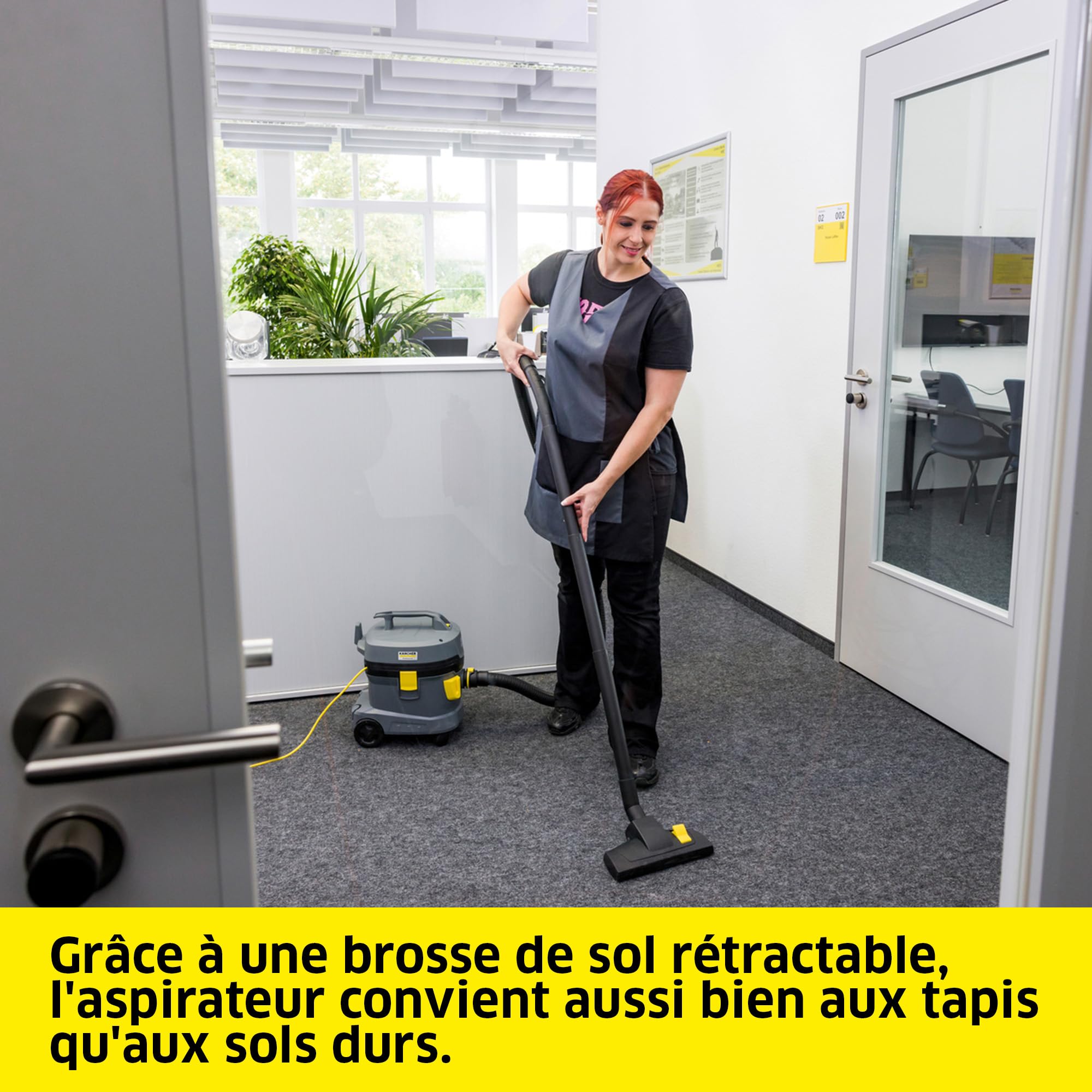 Kärcher aspirateur T 11/1 Classic, aspirateur léger, cuve : 11 l, Puissance : 850 W, Niveau de Pression Acoustique : 61 DB(A), Poids : 3,9 kg, câble : 7,5 m, Panier filtrant Permanent