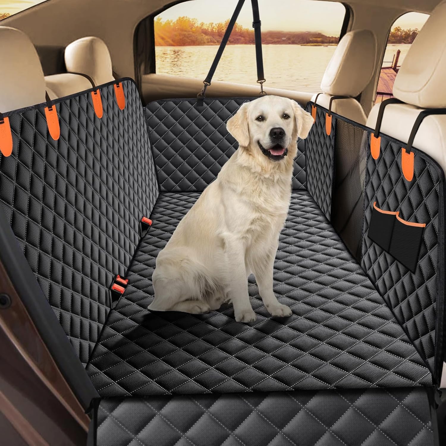 MadongJ Dog Car Seat Cover for Lexus NX300h NX300 NX200 2015-2017, Rear Seat Covers Back Seat Cover Scratch Proof Nonslip Dog Seat Protector Cover
