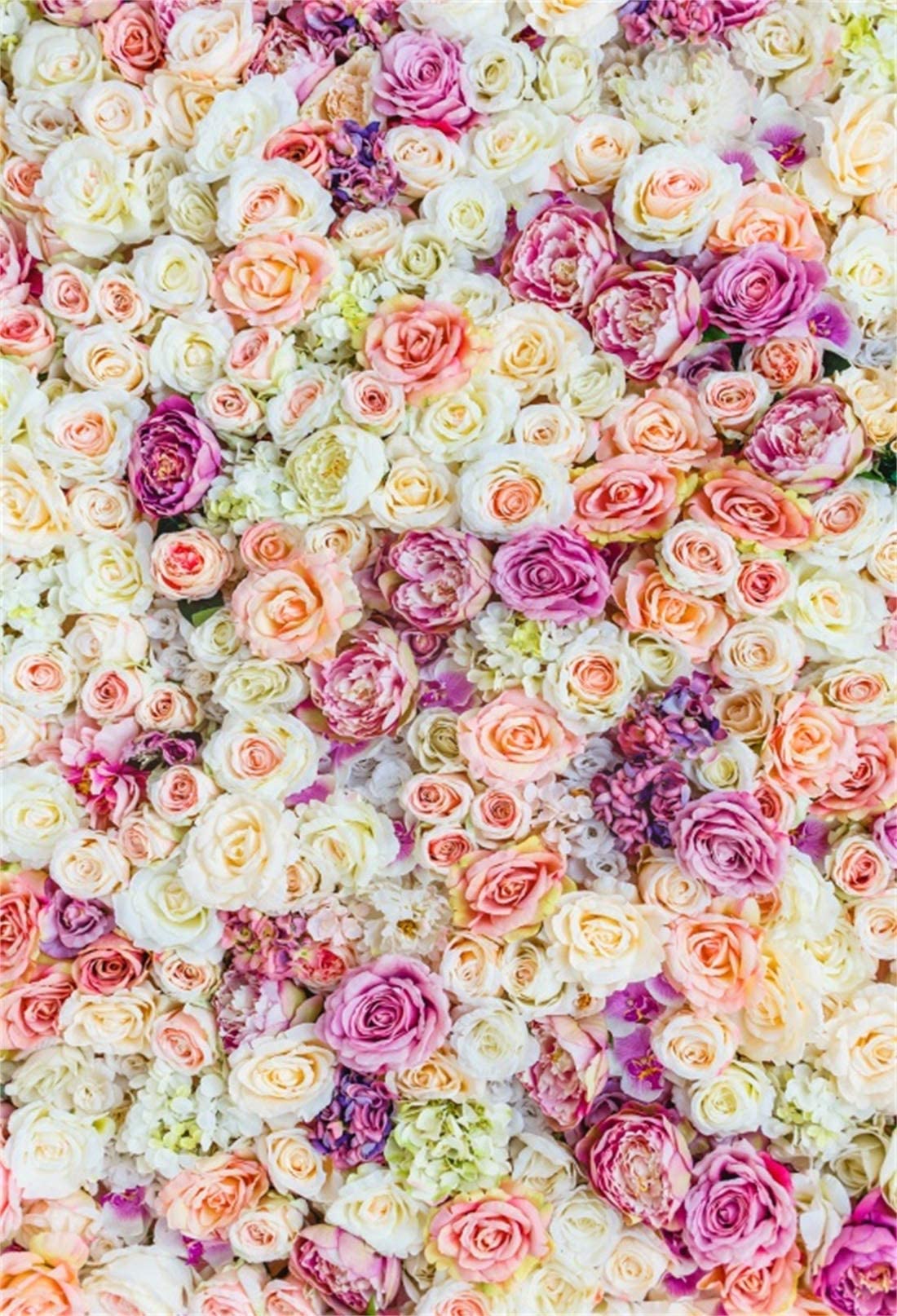 Amazon.co.jp: Qinunipoto 背景布 花柄 花の背景 写真撮影用 happy