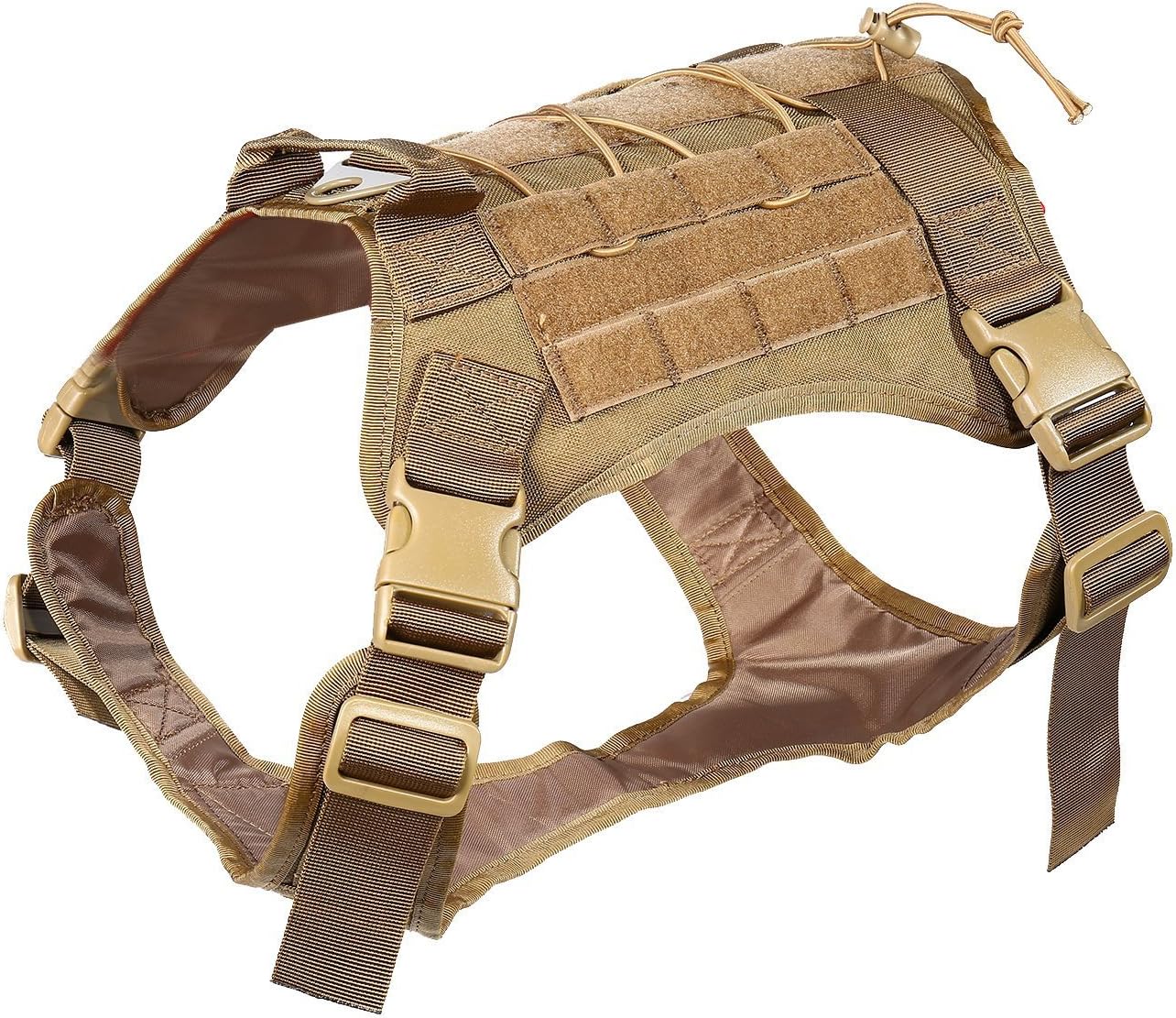 Feliscanis Tactical Service Dog Vest Military Patrol K9 Dog Vest Brown L