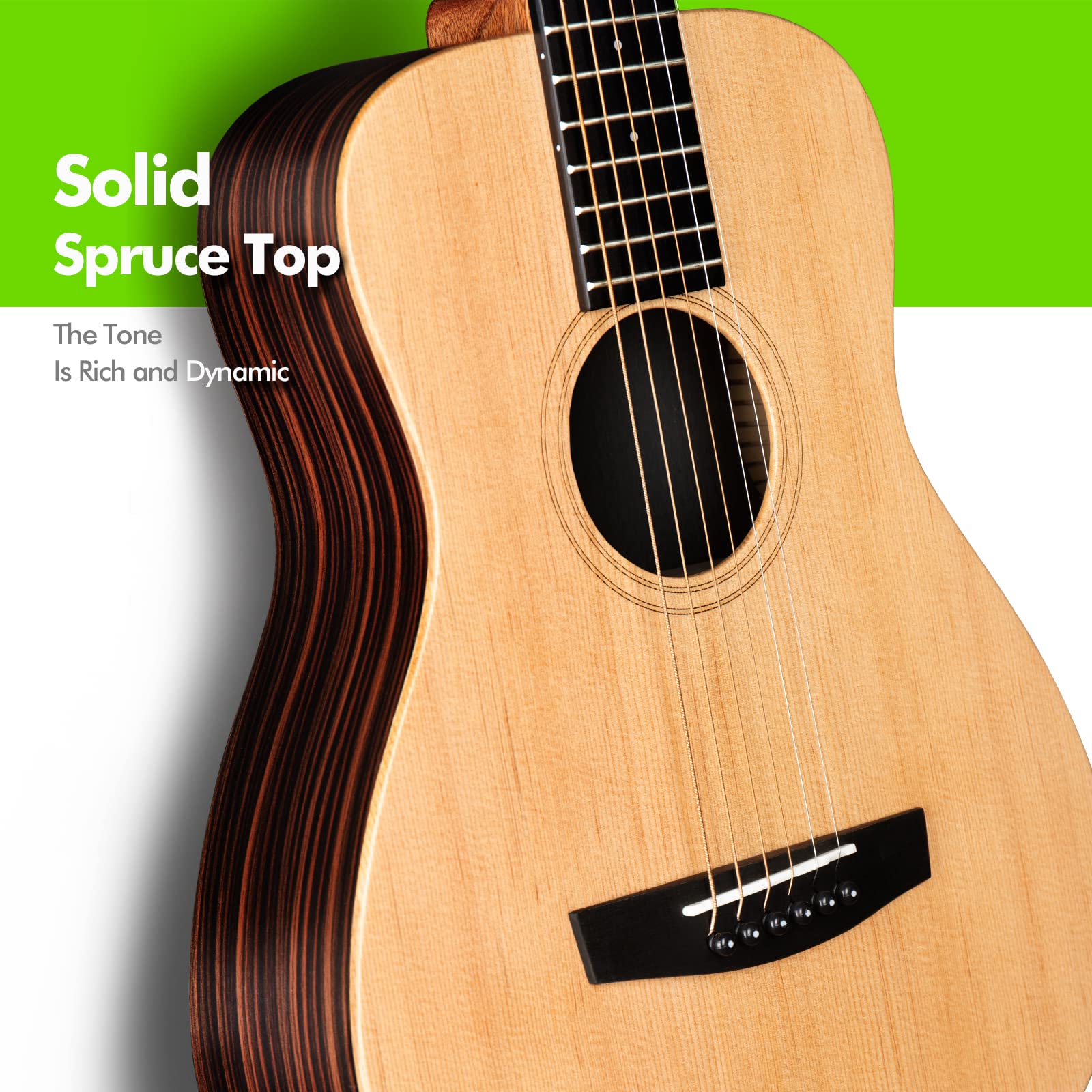 Enya Acoustic Guitar X1 Pro 34” Dreadnought Solid Spruce Top