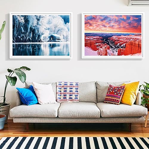 Miniatura 7 de mjyphdm Paquete de 2 rompecabezas de 1000 piezas para adultos, rompecabezas de 1000 piezas para adultos, rompecabezas para adultos de 1000 piezas en