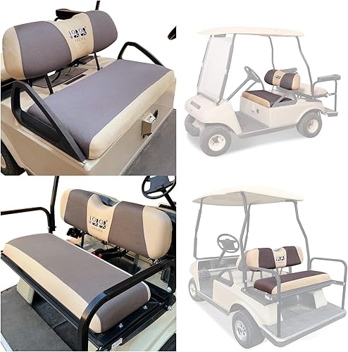 Miniatura 9 de 10L0L Juego de fundas de asiento delantero y trasero para carrito de golf para Club Car PrecedentCarryallAdelanteTempo y Yamaha G SeriesYamaha G29