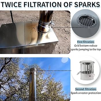 ポータブル薪ストーブ ステンレス製 Amazon.co.jp: SENQI 薪ストーブ キャンプ テント コンロ