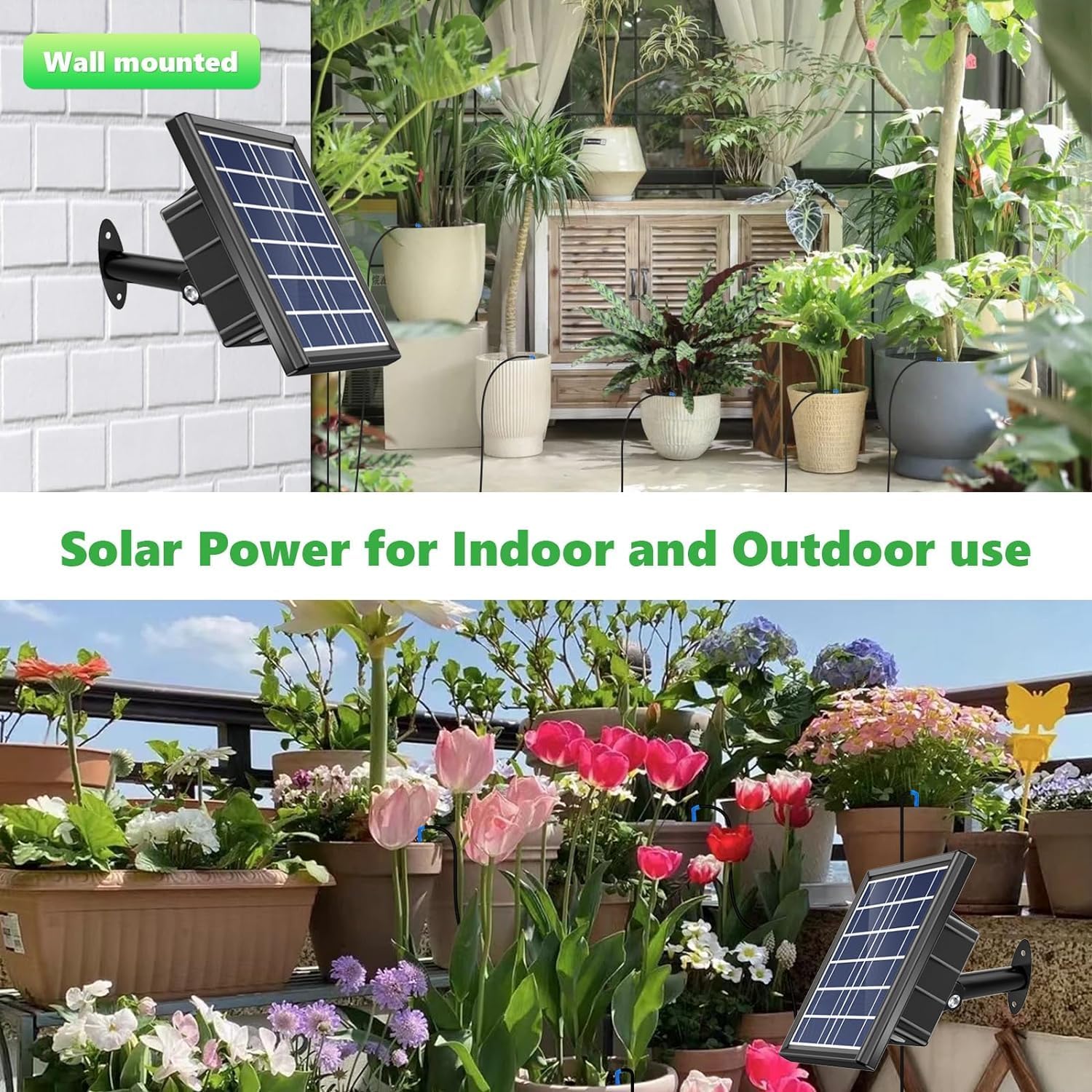 Drip QUUREN Solar Automatic Drip Irrigation Kit System, Solar Powered ...
