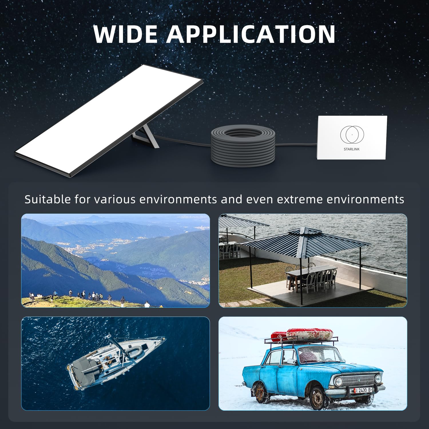 Starlink Gen 3 Kabel 25m,High-Speed Star Link Rechteckiges Satelliten V3 Ersatzverlängerungskabel, Langlebiges Ethernet-Kabel, Hochtemperaturbeständigkeit,Witterungsbeständig