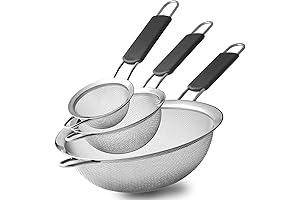 Premium Stainless Steel Flour Sifter with Fine Mesh Strainer