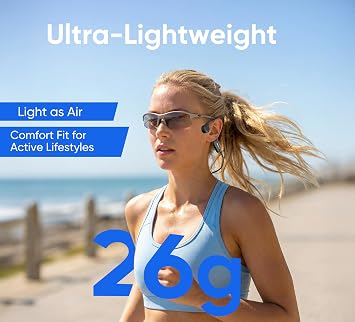 26g Sports Headphones, Ear Bluetooth 6.0 Wireless Earphones