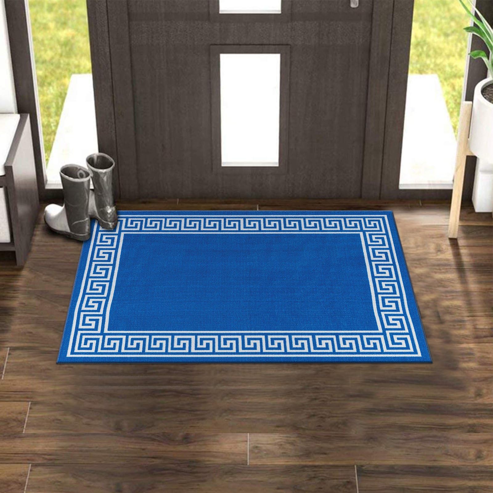 renoazul® Carpet Runners for Hallways Non-Slip Long & Wide Heavy-Duty Plain | 80 x 300 cm Super Absorbent Indoor Stair Carpet and Kitchen Anti-slip Floor Mats - Greeky Rug - Grey & Black — view 71