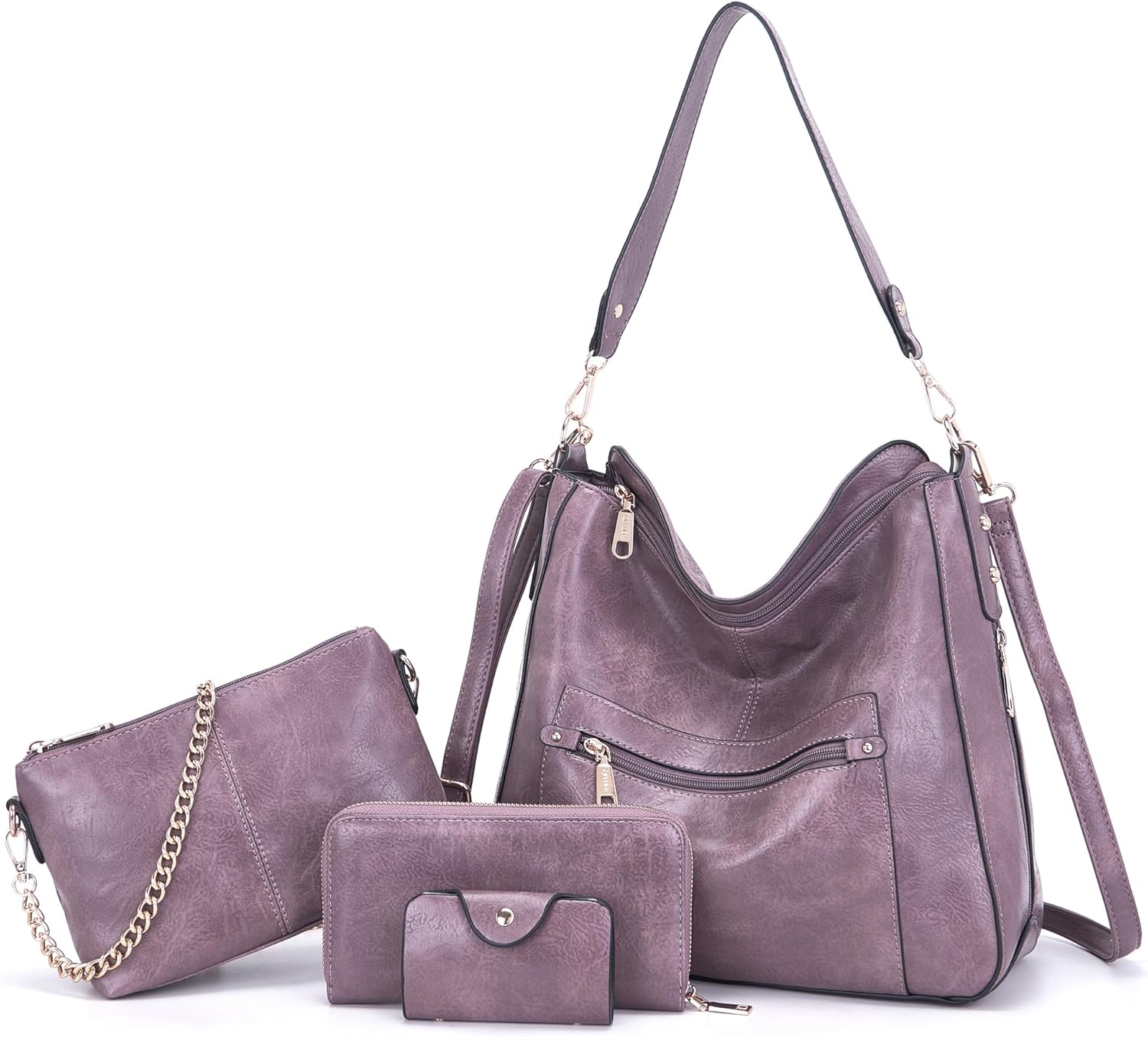 Large Crossbody Purses Set For Women Shoulder Tote Handbags Ladies Hobo Bags With Matching Wallet 4PCS - Image 8