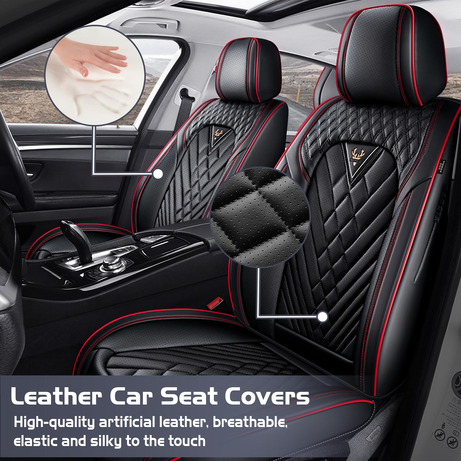Car Seat Covers for Dodge Ram 3500 2002-2026 Waterproof Nappa Leather Full Set Seat Cover Anti-Slip and Comfortable — view 2