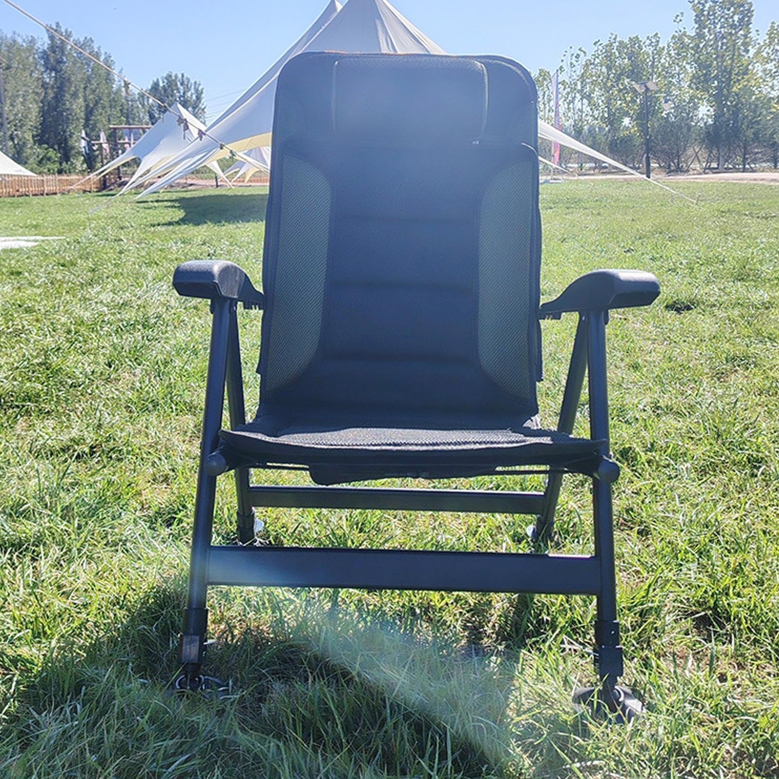 Chaises de pêche pour adultes – Tabourets de camping pliables, sièges portables pour pelouse et plage pour la randonnée en plein air et la pêche, design léger polyvalent