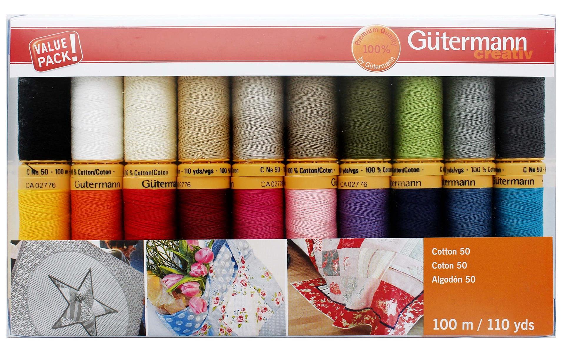 Gutermann Cotton 50 Thread Set 20 Spools Basics