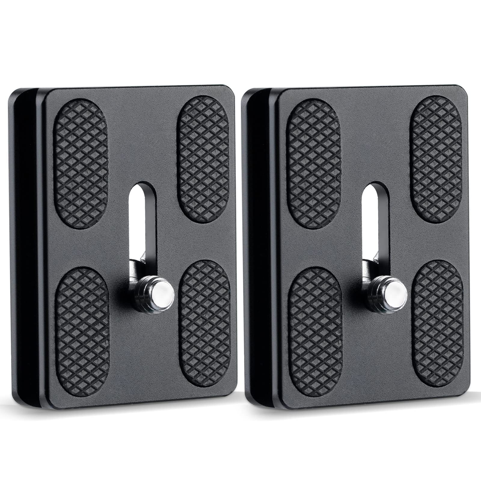 TARIONQuick Release Plate 50mm with 1/4" Screw Fits Arca-Swiss Mount Standard for DSLR Camera Tripod Ball Head (2 Packs)