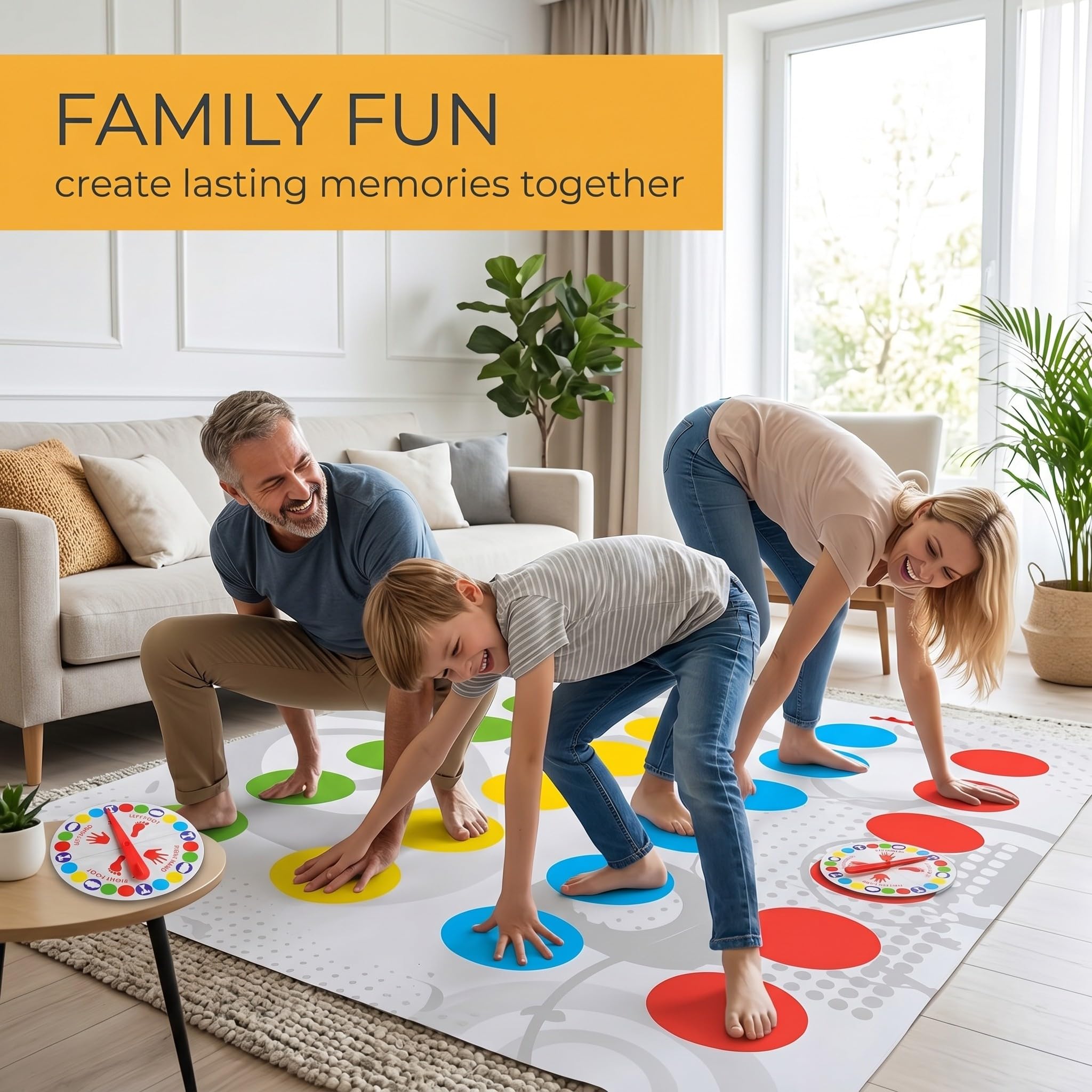 Twister Juego Infantil,Twisting Game Partir de 6 Años, Juego de Piso Familiar con Alfombrilla de Juego, lustige Spiel für Interinen und Ausraußen