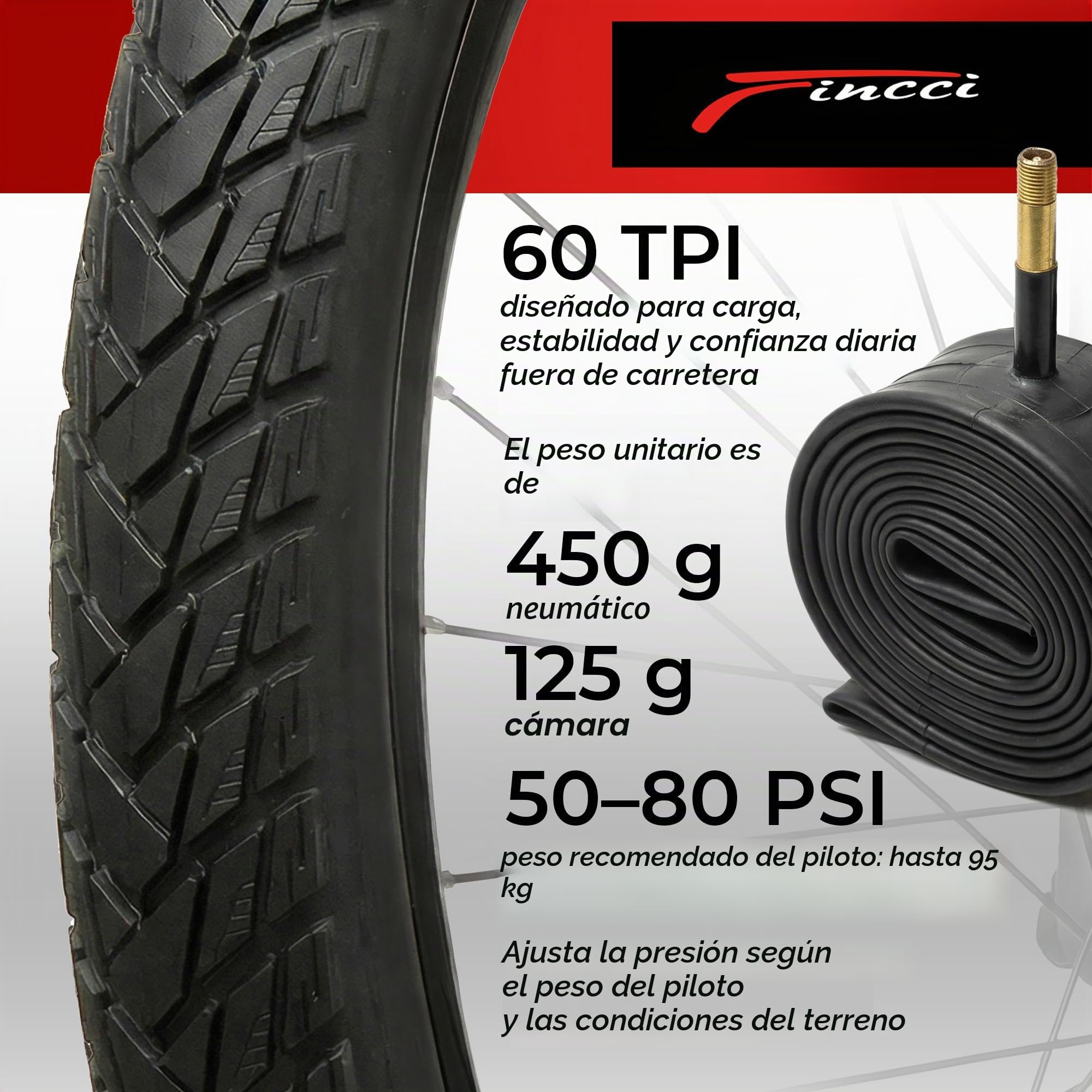 Fincci Bicicleta Cubiertas 700c x 35c con 2X Camara de Aire 37-622 - Par Gravel Plegable Neumaticos con 1mm Antipinchazos - Gomas 28" para Adulto, Eléctrica, Carretera, MTB y Montaña Bici