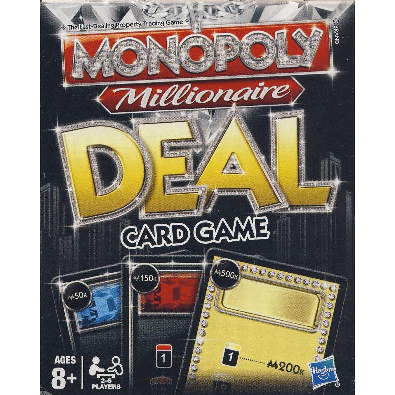 Monopoly Millionaire Deal Card Game Box