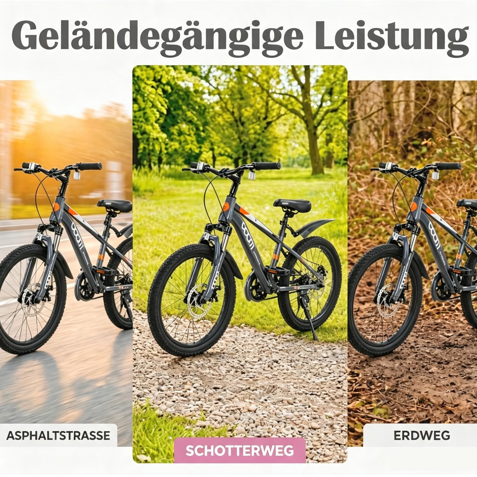 LSLIFE Kinder-Rennrad 18/20/22 Zoll, blau, rosa, grau – Kinderfahrrad für Jungen und Mädchen mit Schutzblech und Doppelscheibenbremsen, für Kinder von 5 bis 12 Jahren – Geschenk