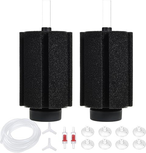 ALEGI Aquarium Bio Sponge Filter with Ceramic Media for Clear and Quiet Aquariums for Betta Fry Shrimp Tiny Fish Tank (40-75 Gallon 1 Pack)