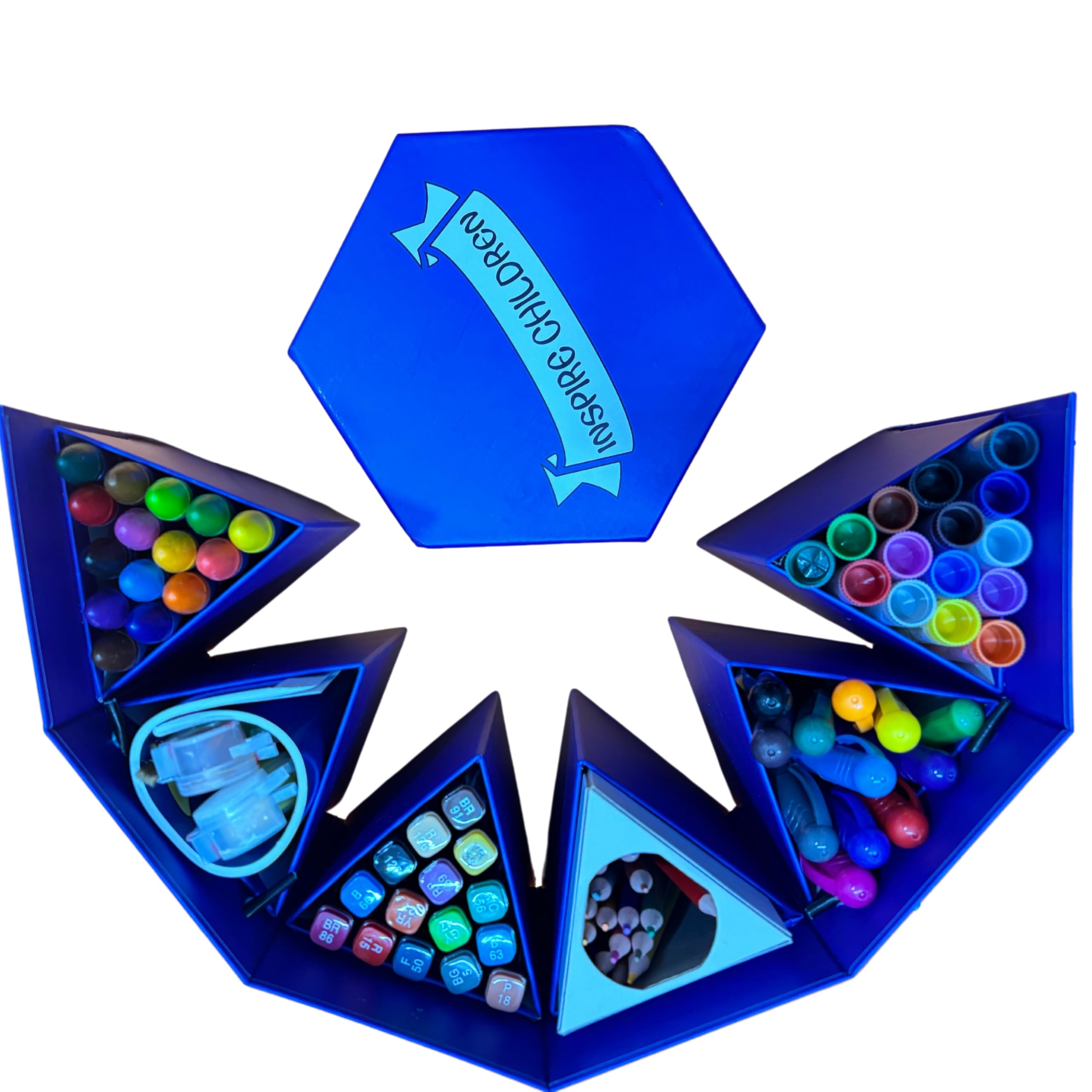 Kitchen Bloom Art Set for Kids, Drawing Kit with Color Pencils, Oil Pastels, Paint Brushes, Acrylic Markers Unicorn Theme Art Set (Space)