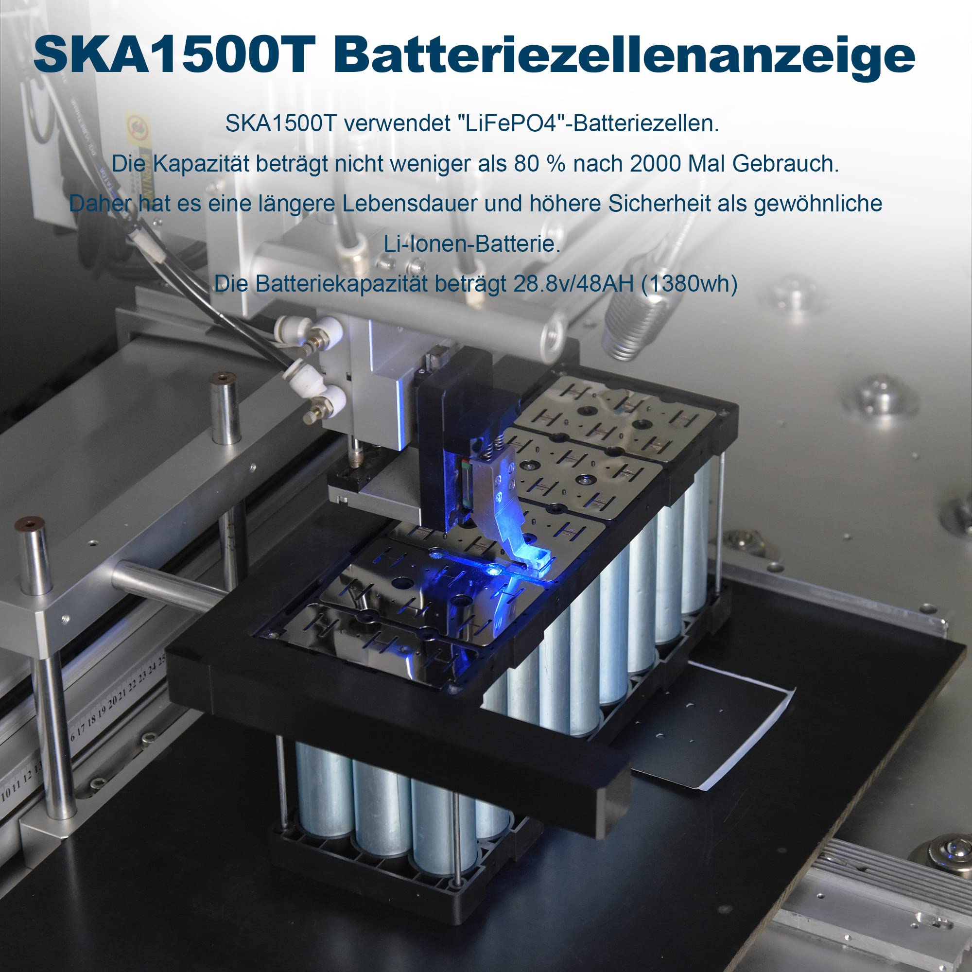 Przenośna stacja zasilania,Przenośny Power Bank z 1000/1500W Max Load PowerLiFePO4,48Ah 1075/1380Wh,2xUSB-A(18W),2xUSB-C(60W),2xDC5521(12V 120W) 2xAC220V 50Hz/60Hz,1500W