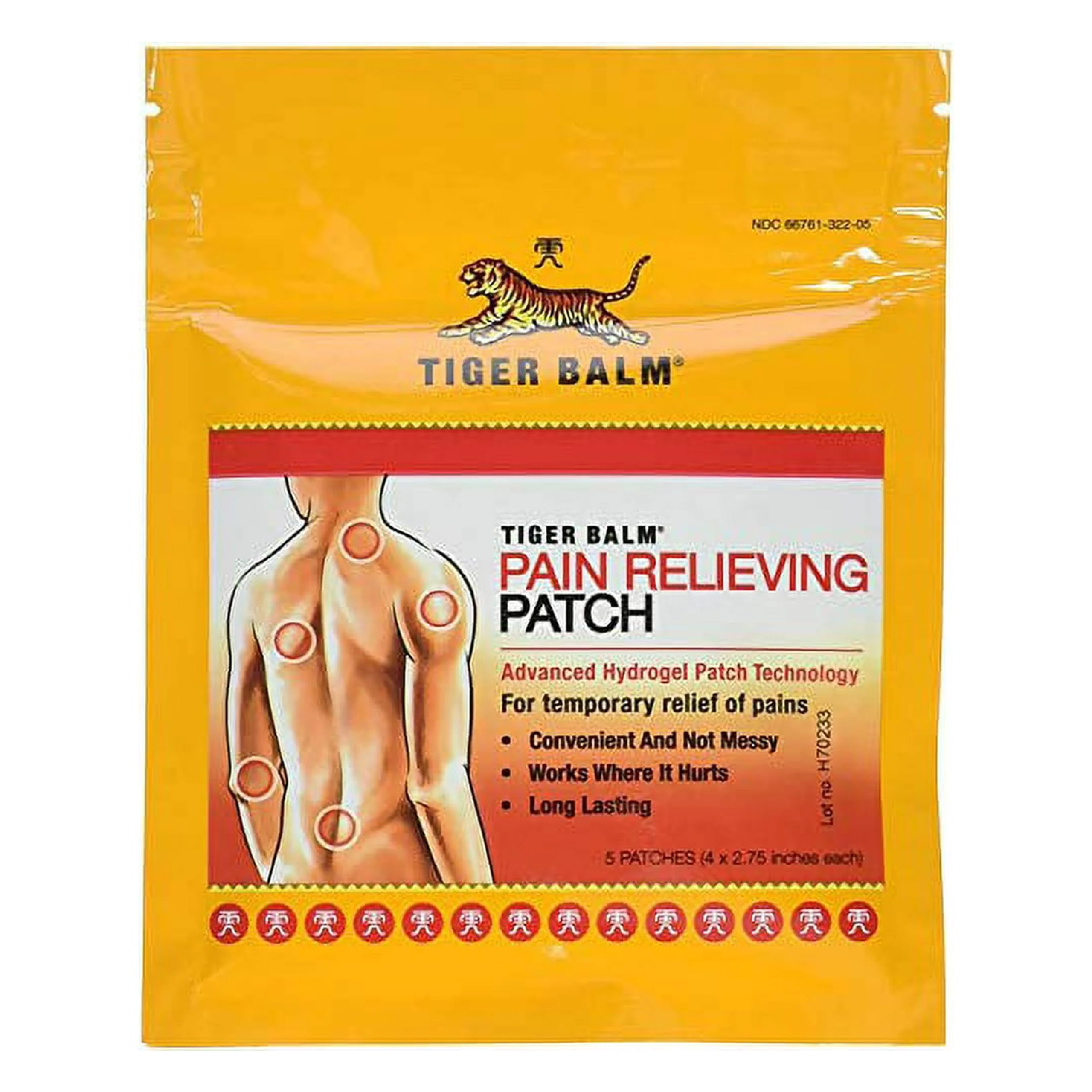 Tiger Balm Patch, Pain Relieving Patch, 4"x2.75", 5 Count (Pack of 6) — Amazon image 3